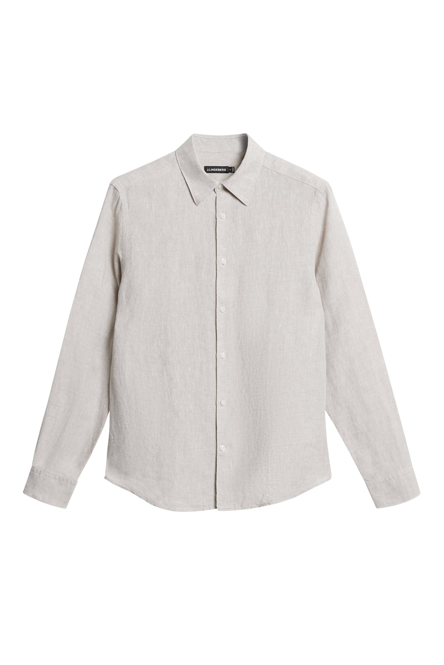 Slim LS Linen Melange Shirt in Moonbeam by J.Lindeberg