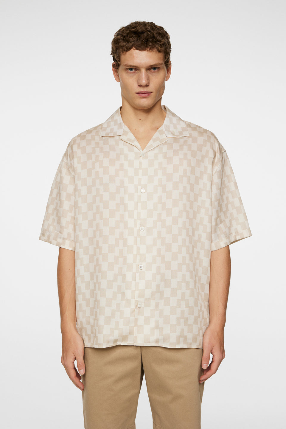 Ellis Stack Bridge Print Shirt / Moonbeam