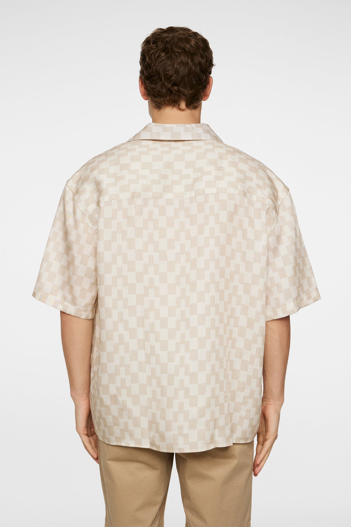 Ellis Stack Bridge Print Shirt in Moonbeam by J.Lindeberg