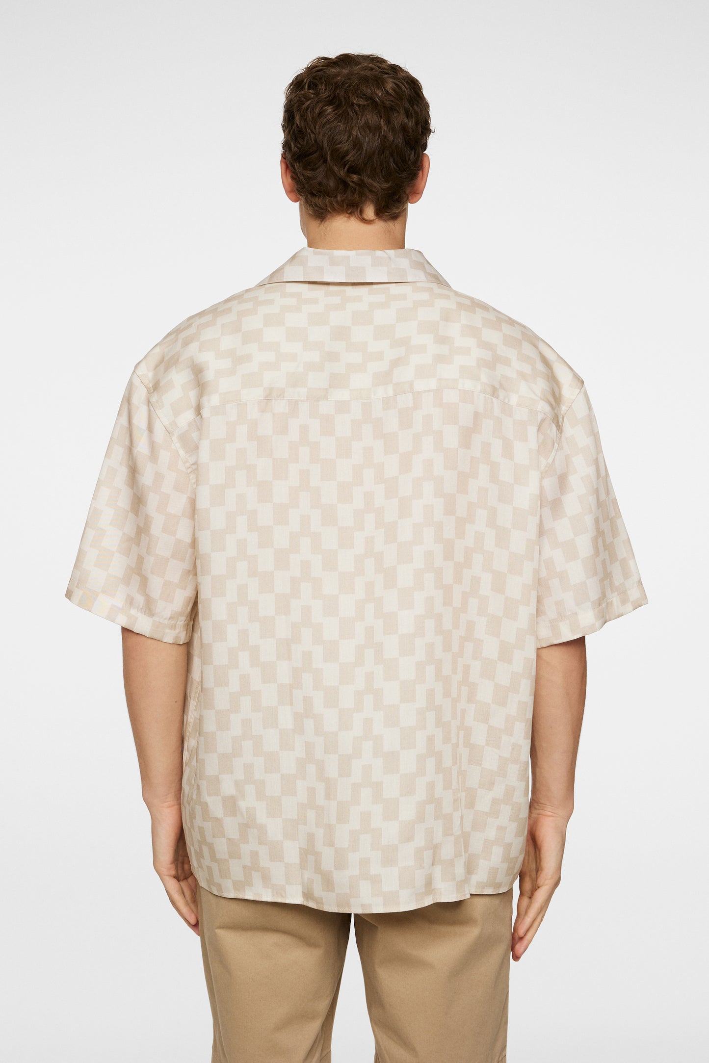 Ellis Stack Bridge Print Shirt in Moonbeam by J.Lindeberg