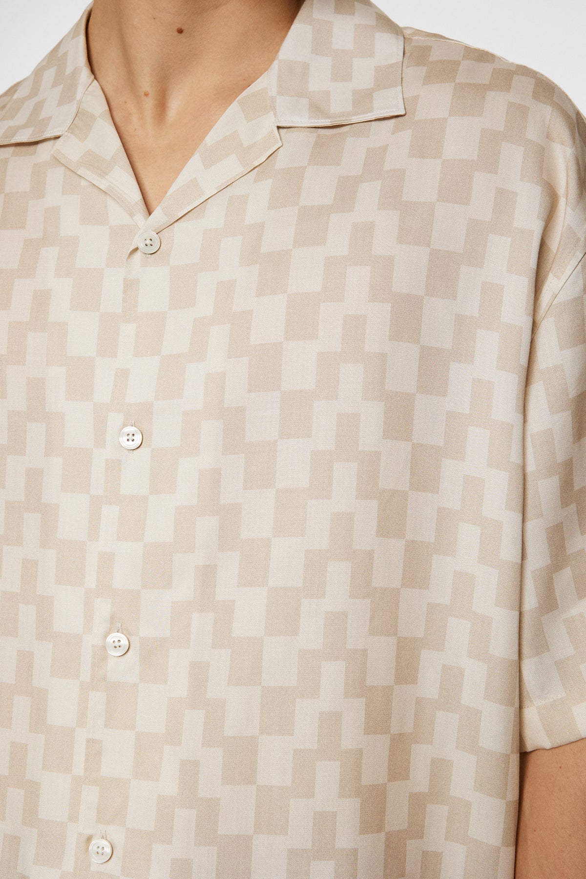 Ellis Stack Bridge Print Shirt in Moonbeam by J.Lindeberg