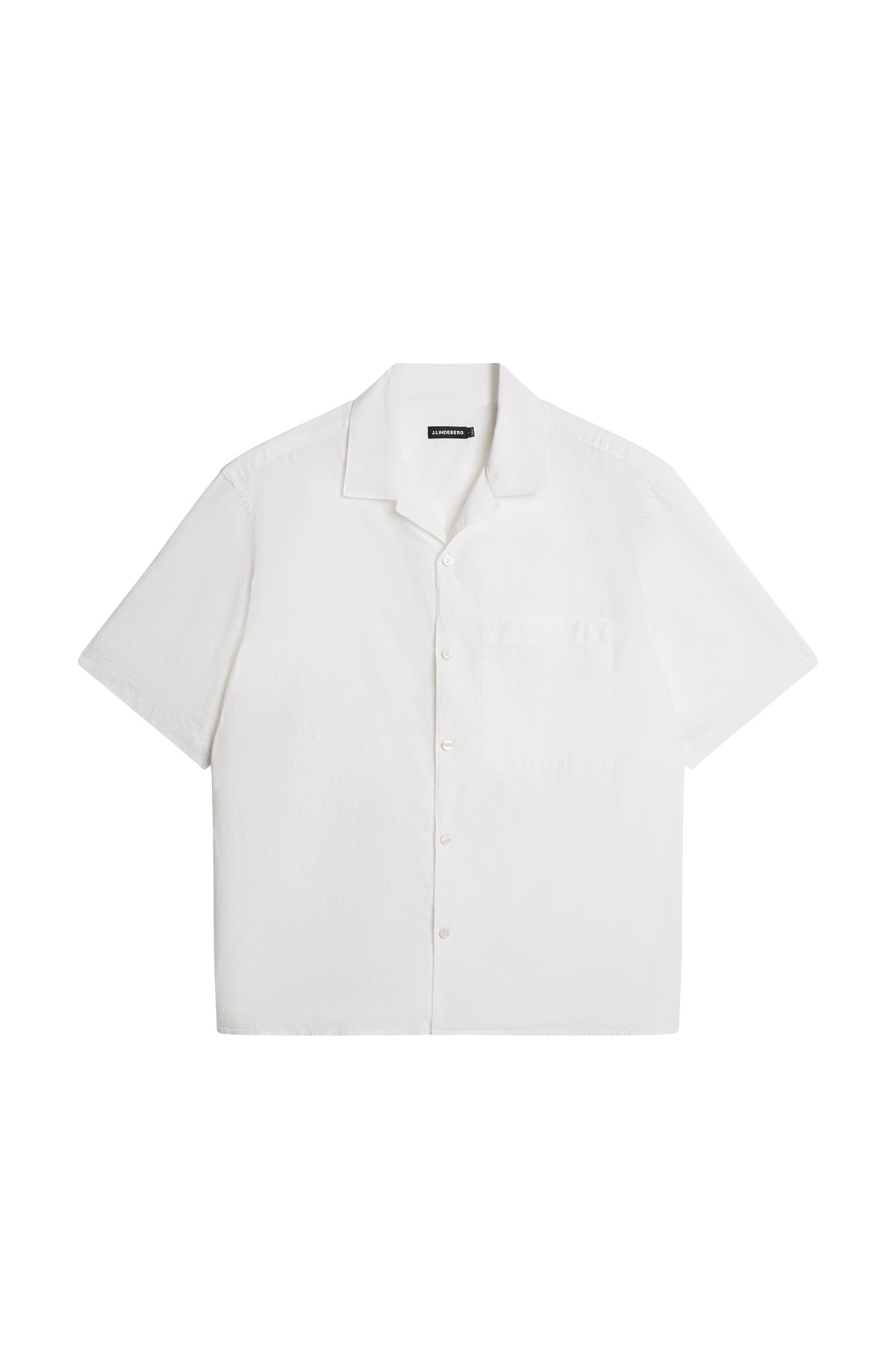 Ellis White Cotton Shirt in White by J.Lindeberg