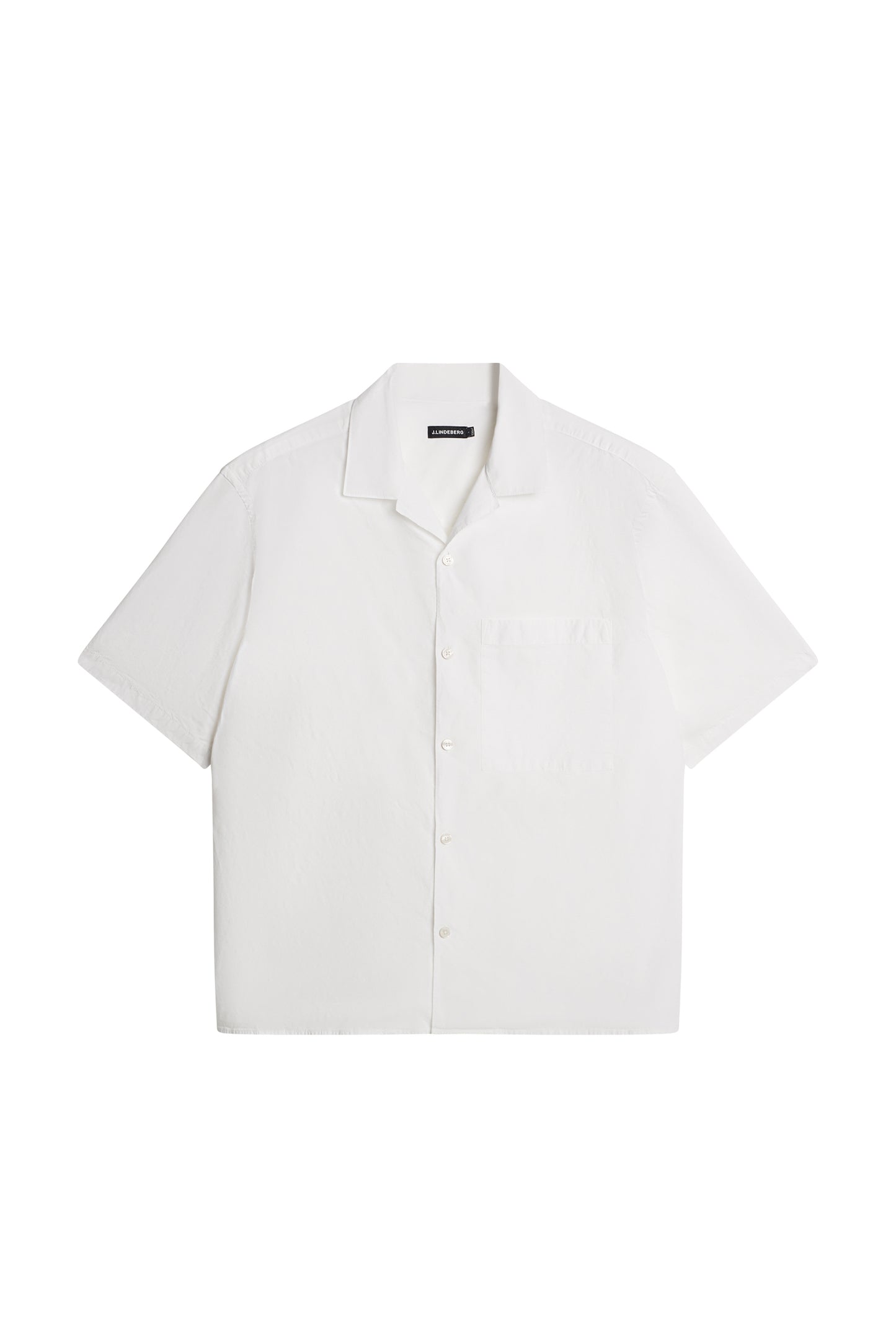Ellis White Cotton Shirt in White by J.Lindeberg