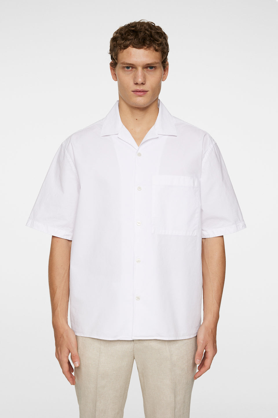 Ellis White Cotton Shirt / White