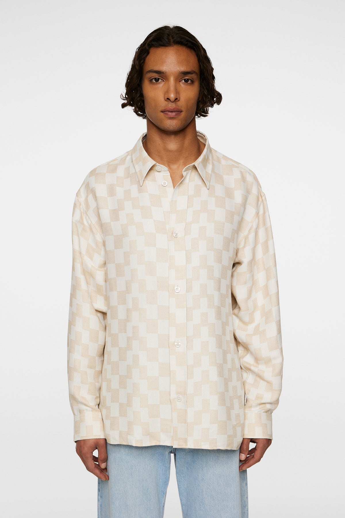 Howard Jacquard Shirt in Moonbeam by J.Lindeberg