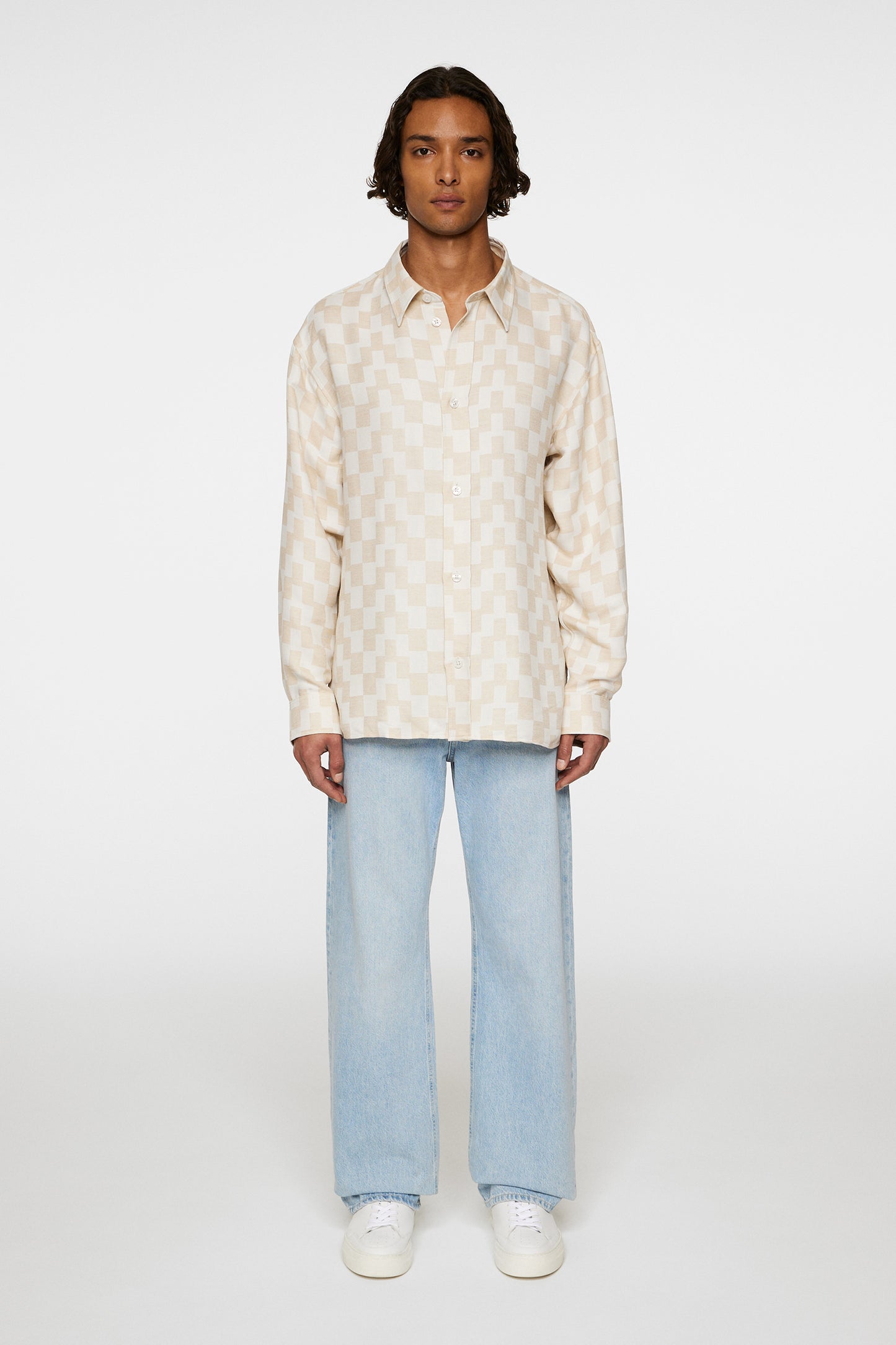Howard Jacquard Shirt in Moonbeam by J.Lindeberg