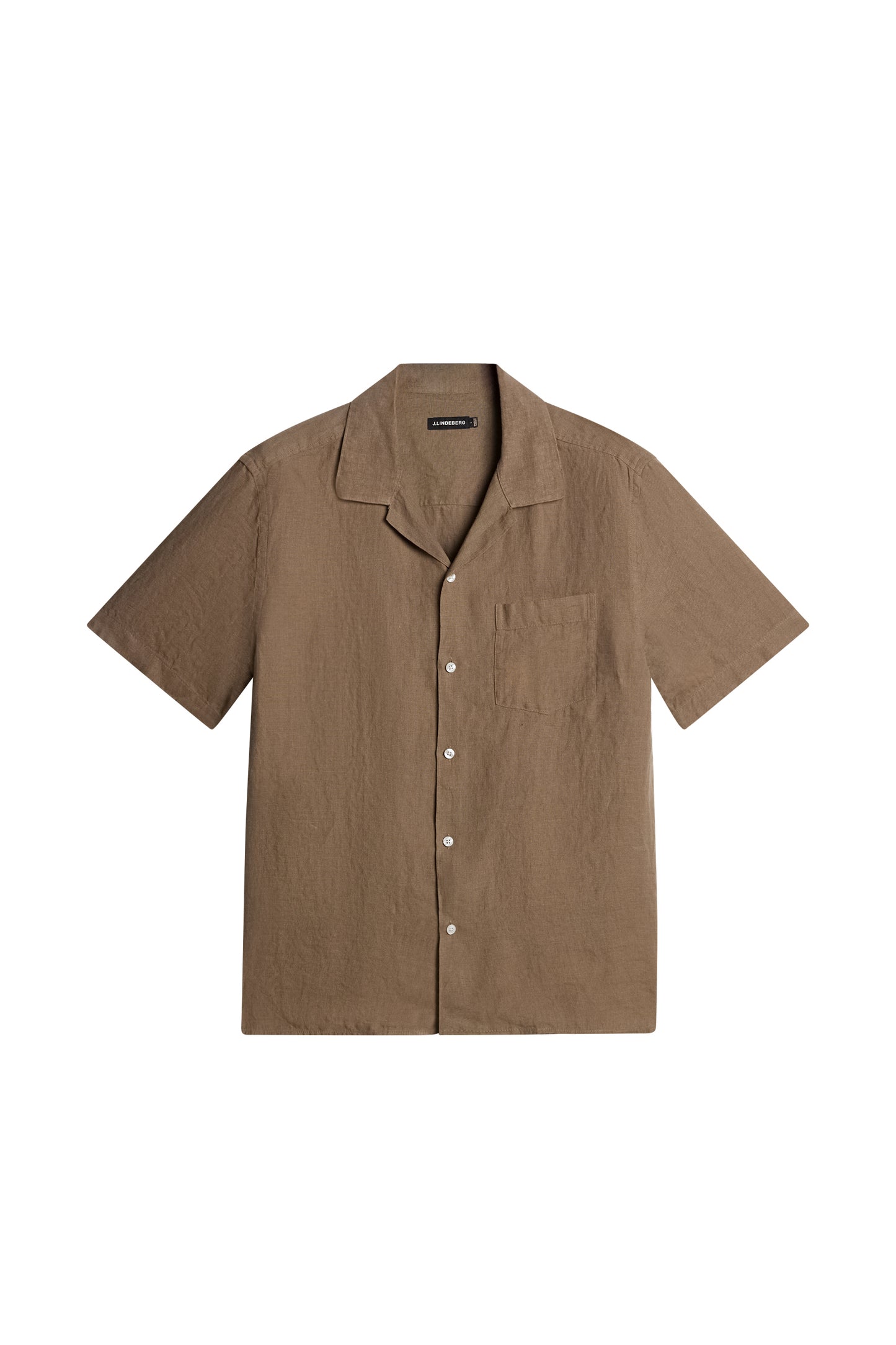 Elio Linen Melange Shirt in Sepia Tint by J.Lindeberg
