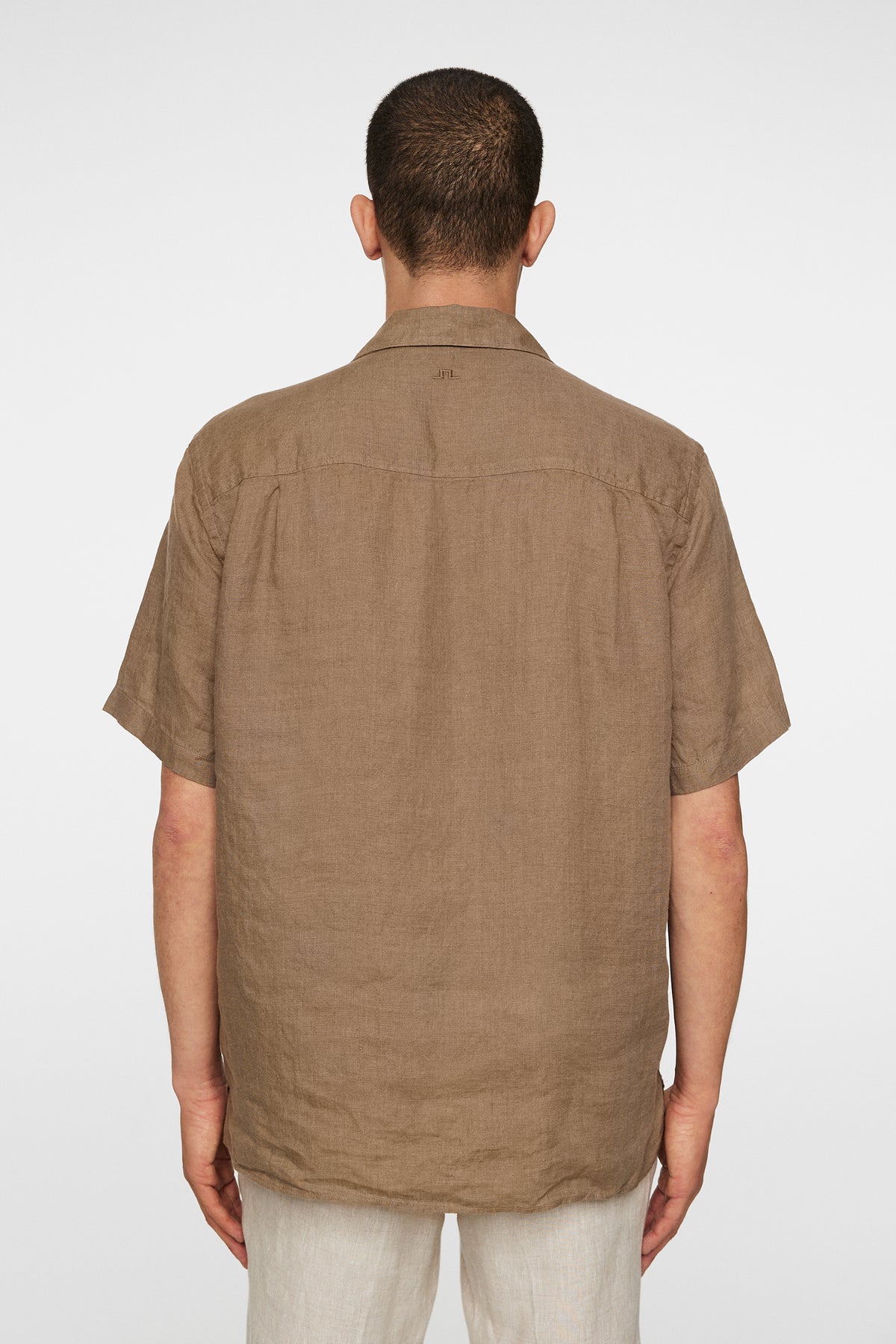 Elio Linen Melange Shirt in Sepia Tint by J.Lindeberg