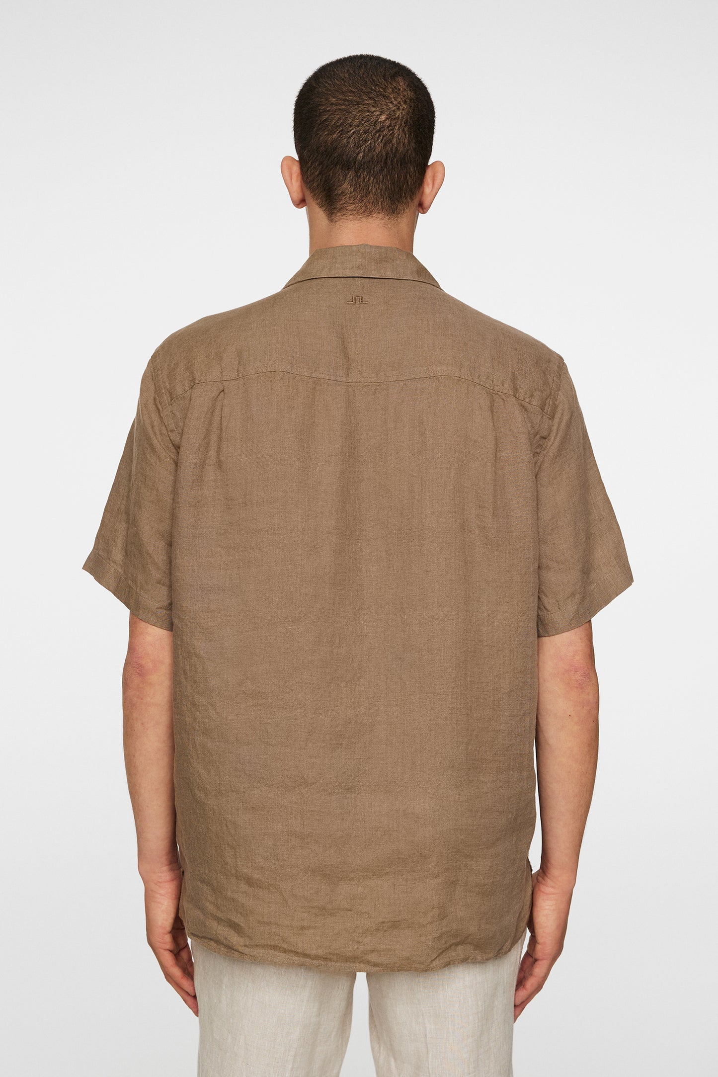 Elio Linen Melange Shirt in Sepia Tint by J.Lindeberg
