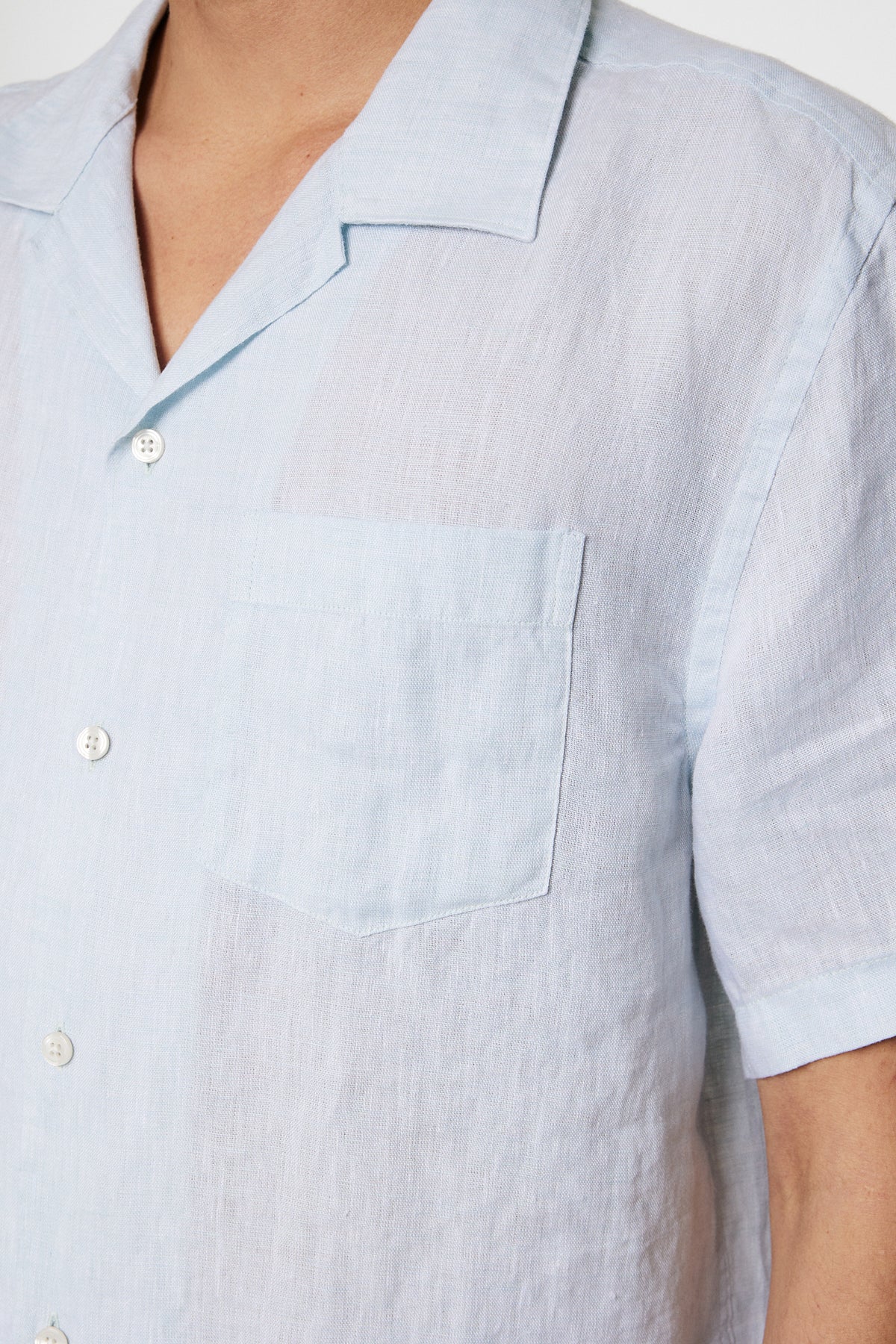 Elio Linen Melange Shirt in Winter Sky by J.Lindeberg