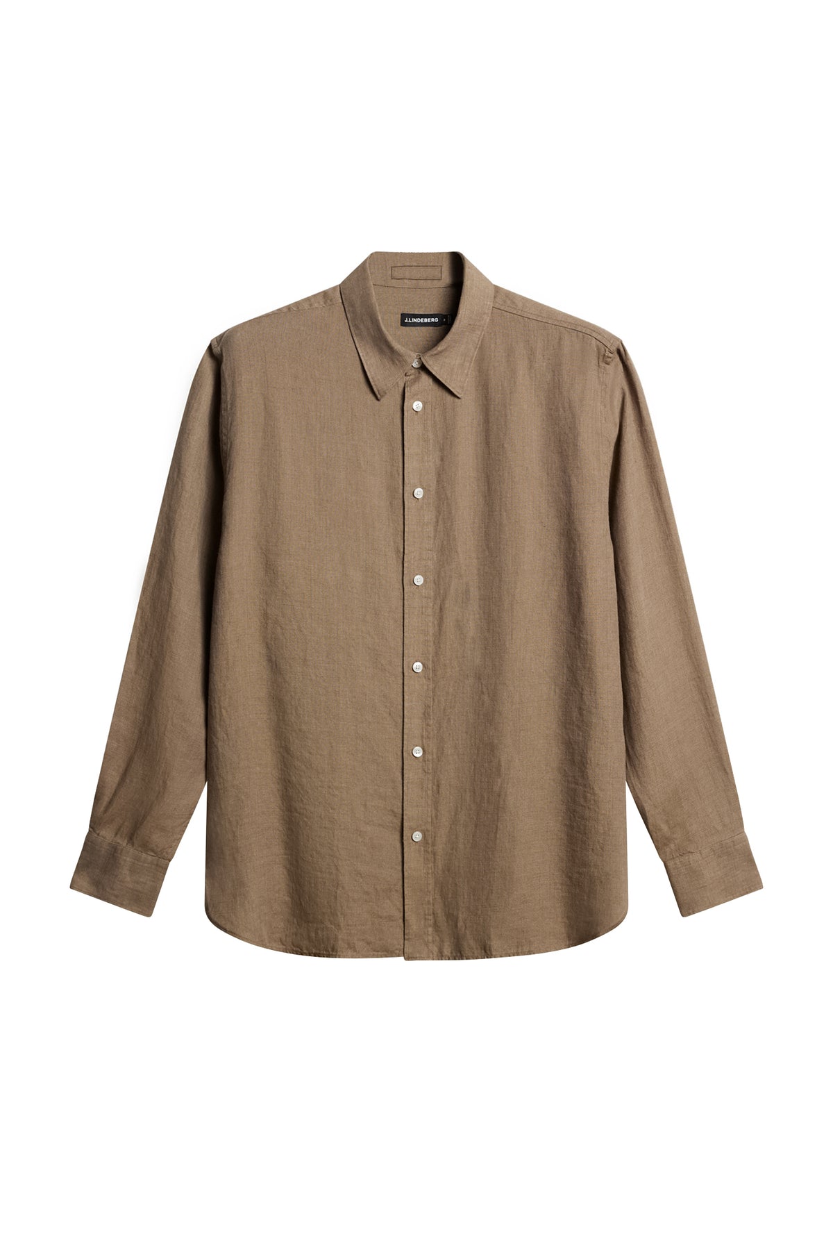 Reg LS Linen Melange Shirt in Sepia Tint by J.Lindeberg