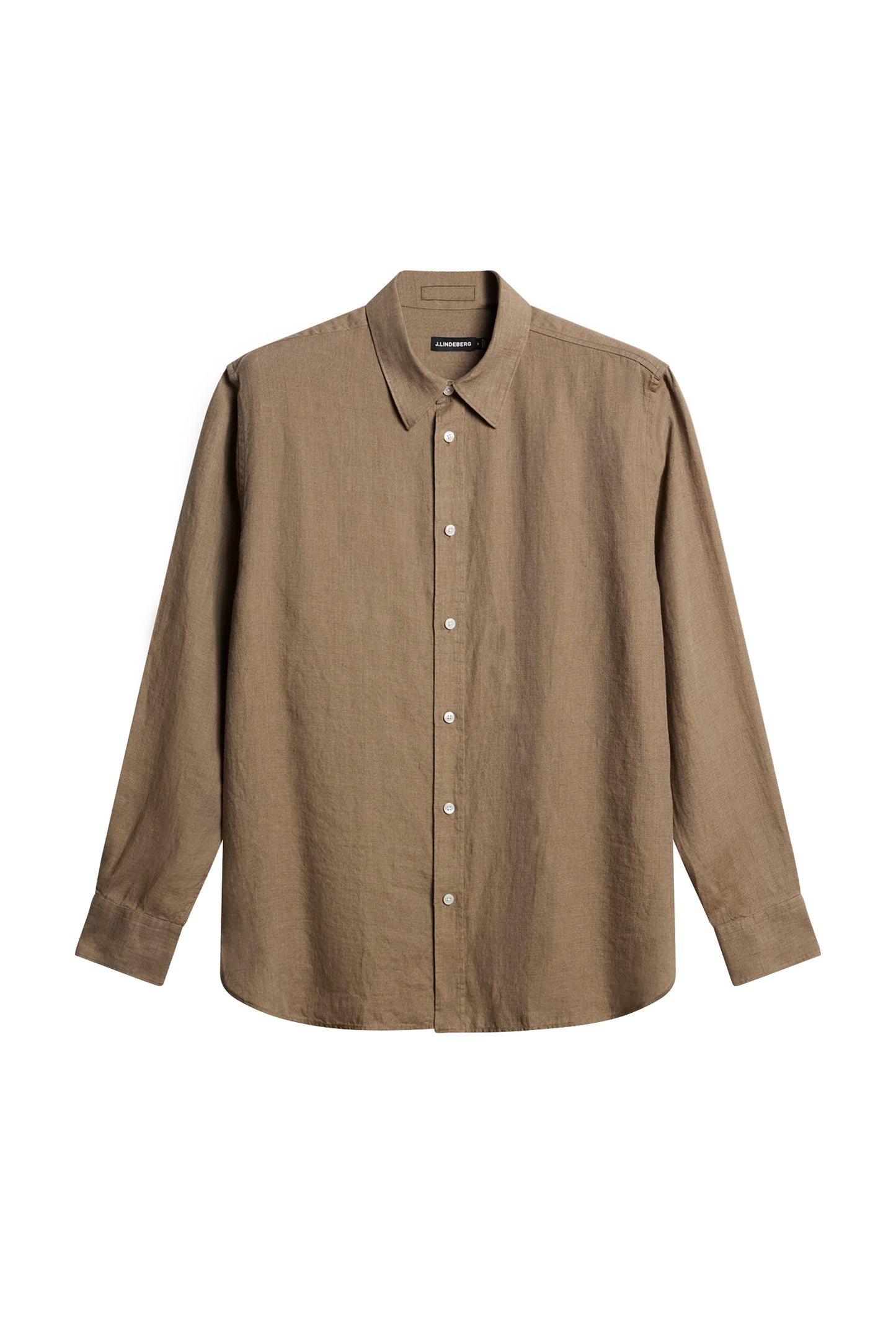 Reg LS Linen Melange Shirt in Sepia Tint by J.Lindeberg