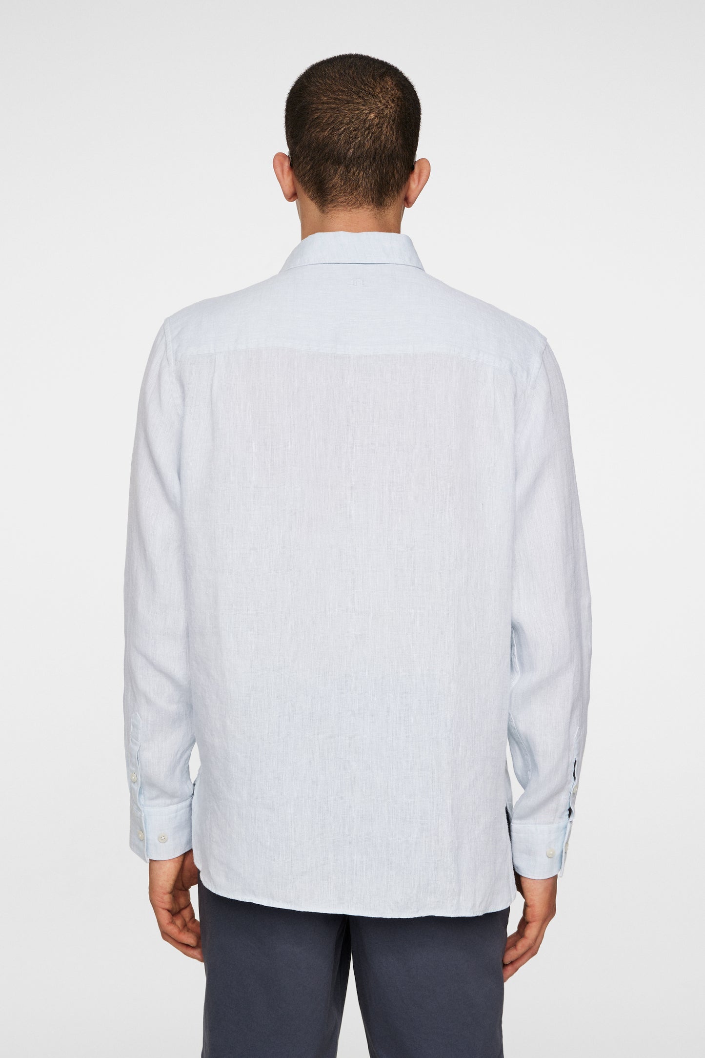 Reg LS Linen Melange Shirt in Winter Sky by J.Lindeberg