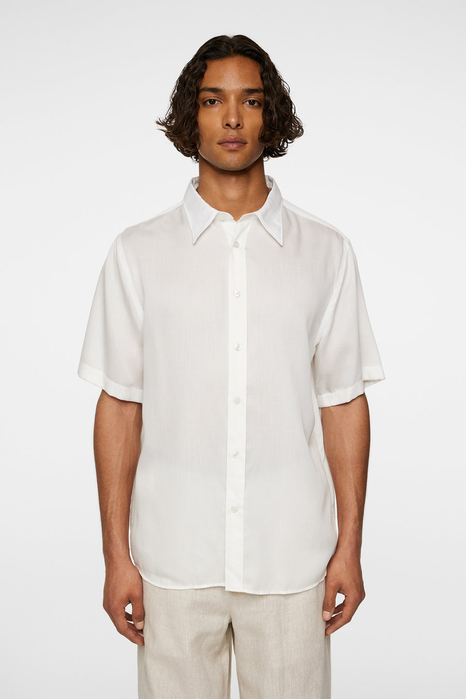 Reg SS Light Tencel Shirt / Cloud White