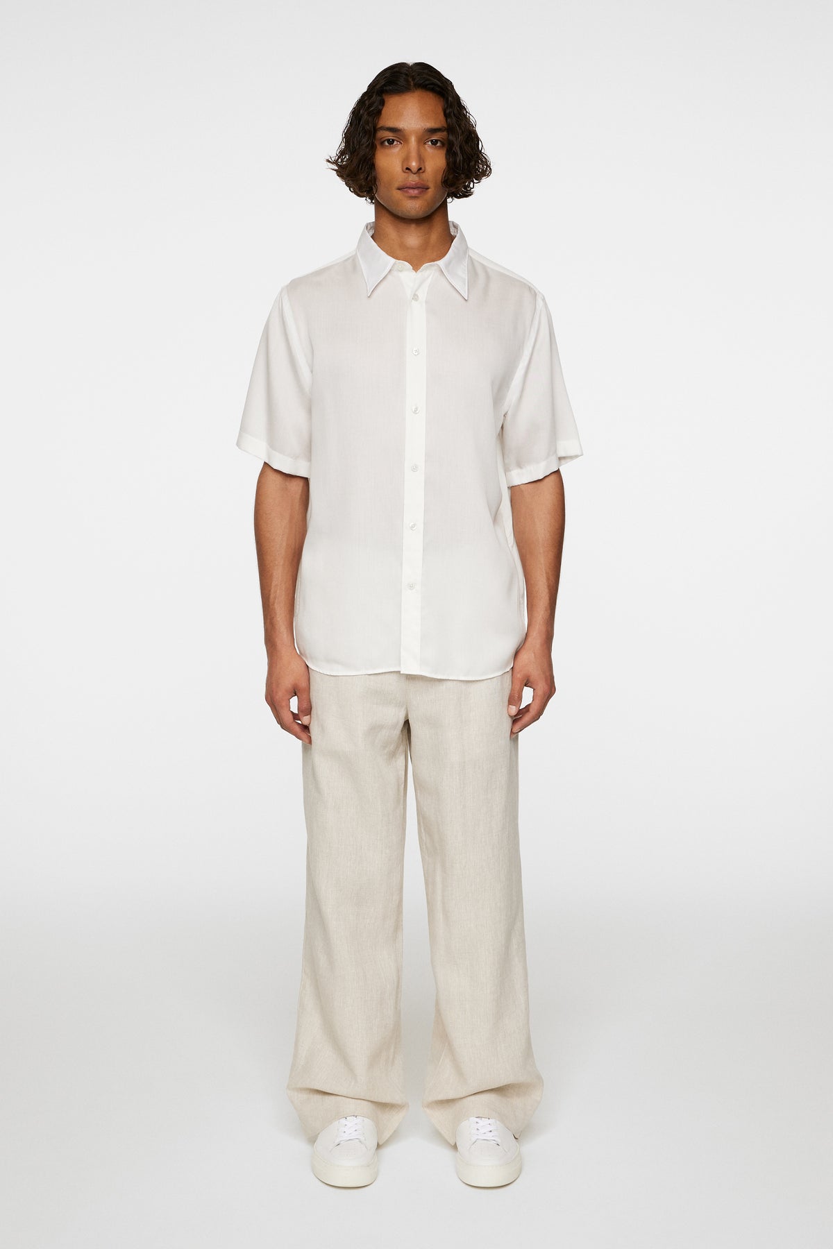 Reg SS Light Tencel Shirt in Cloud White by J.Lindeberg