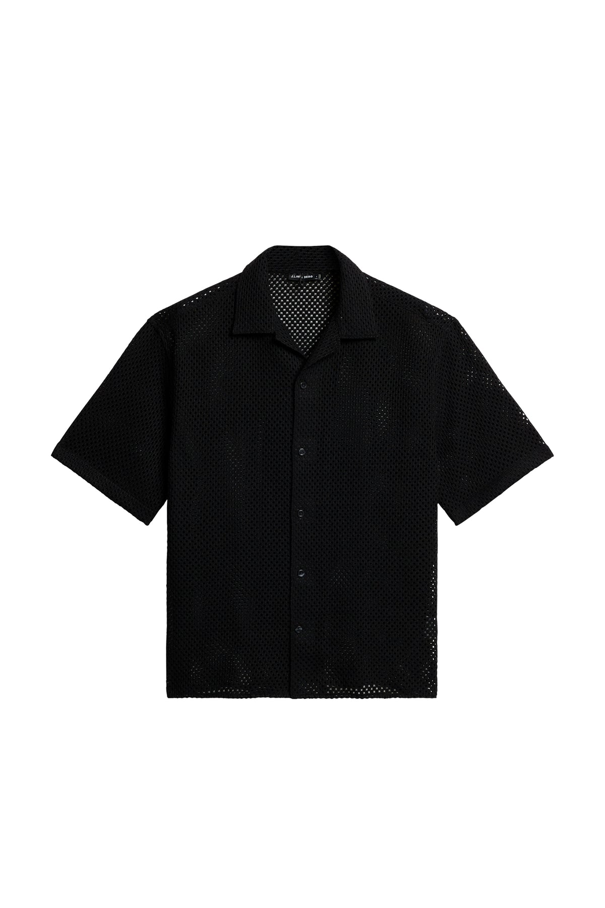 Ellis Crochet Shirt in Black by J.Lindeberg