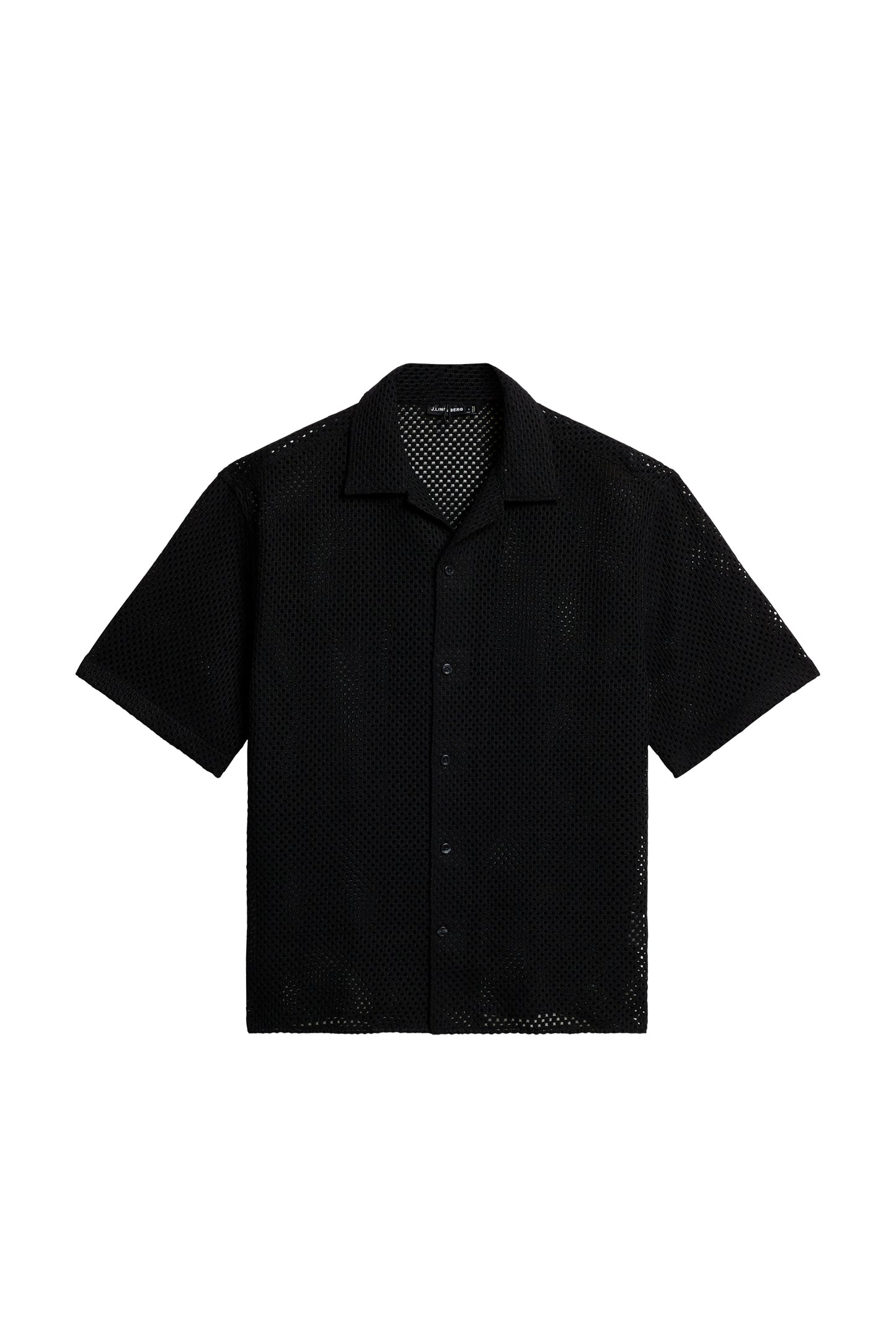 Ellis Crochet Shirt in Black by J.Lindeberg