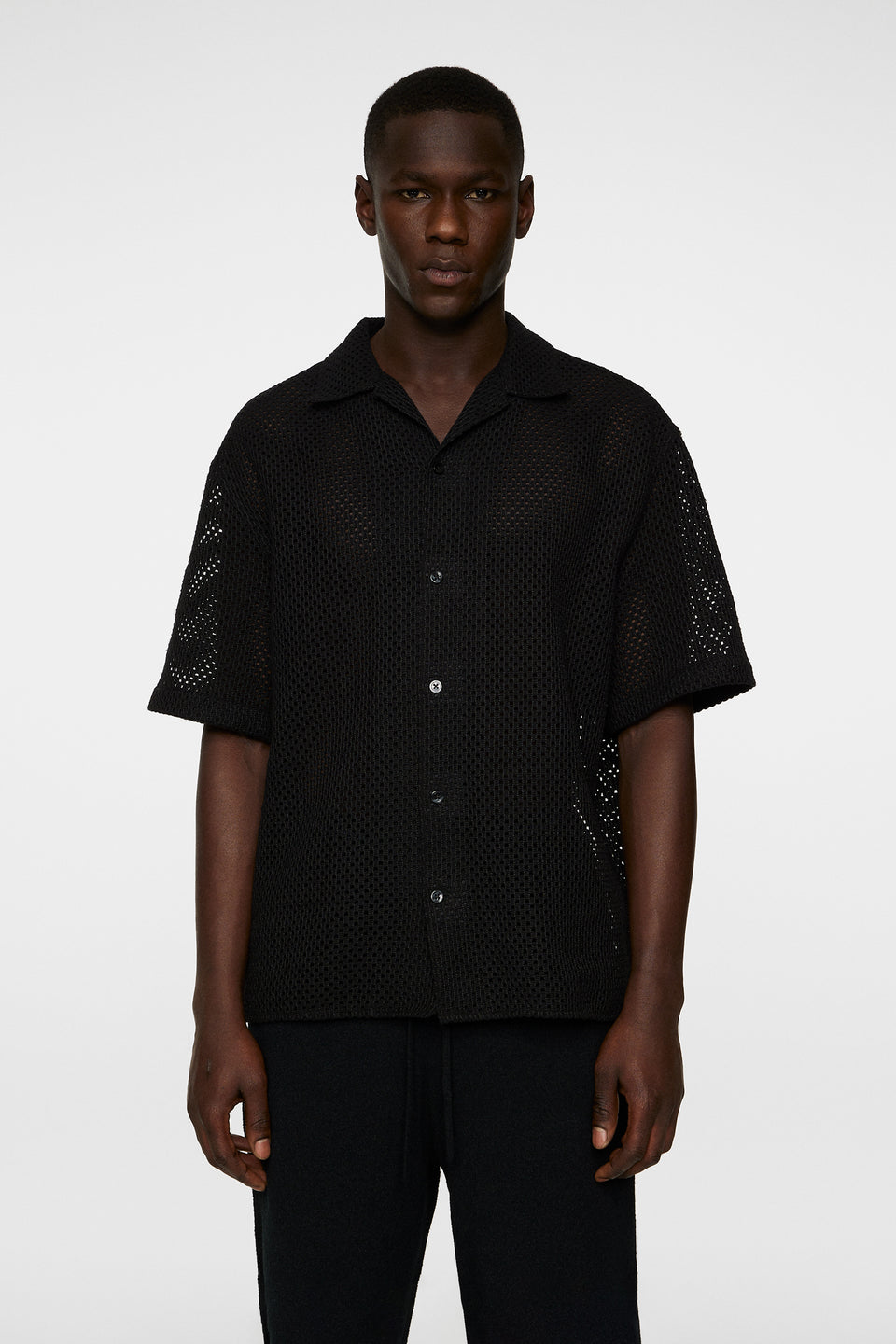 Ellis Crochet Shirt / Black