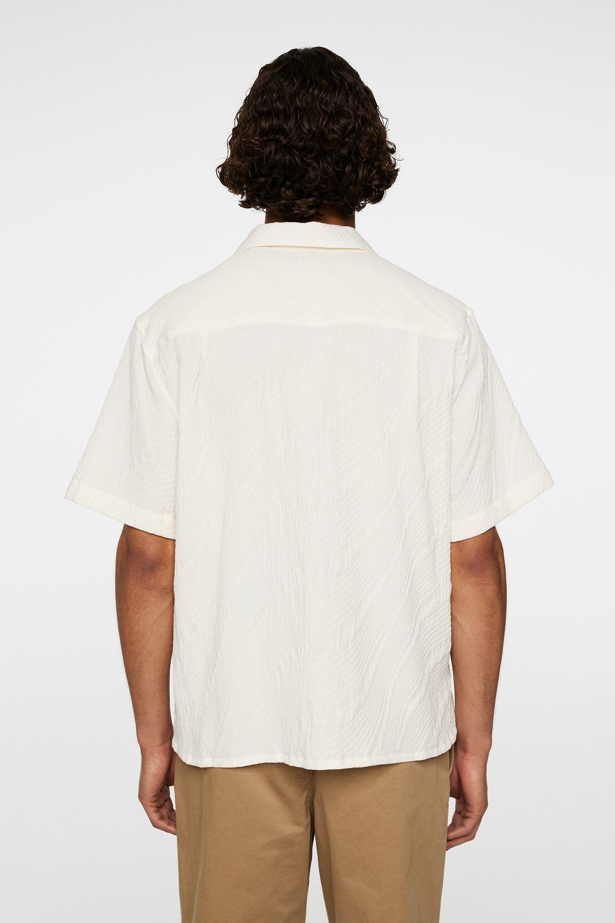 Donso Stretch Texture Shirt in Moonbeam by J.Lindeberg