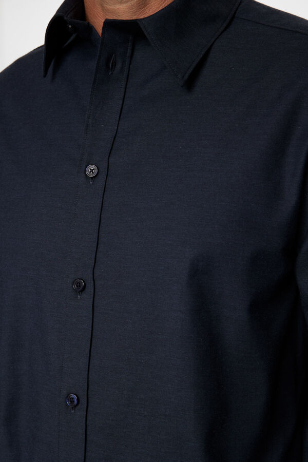Slim Light Flannel Shirt / JL Navy