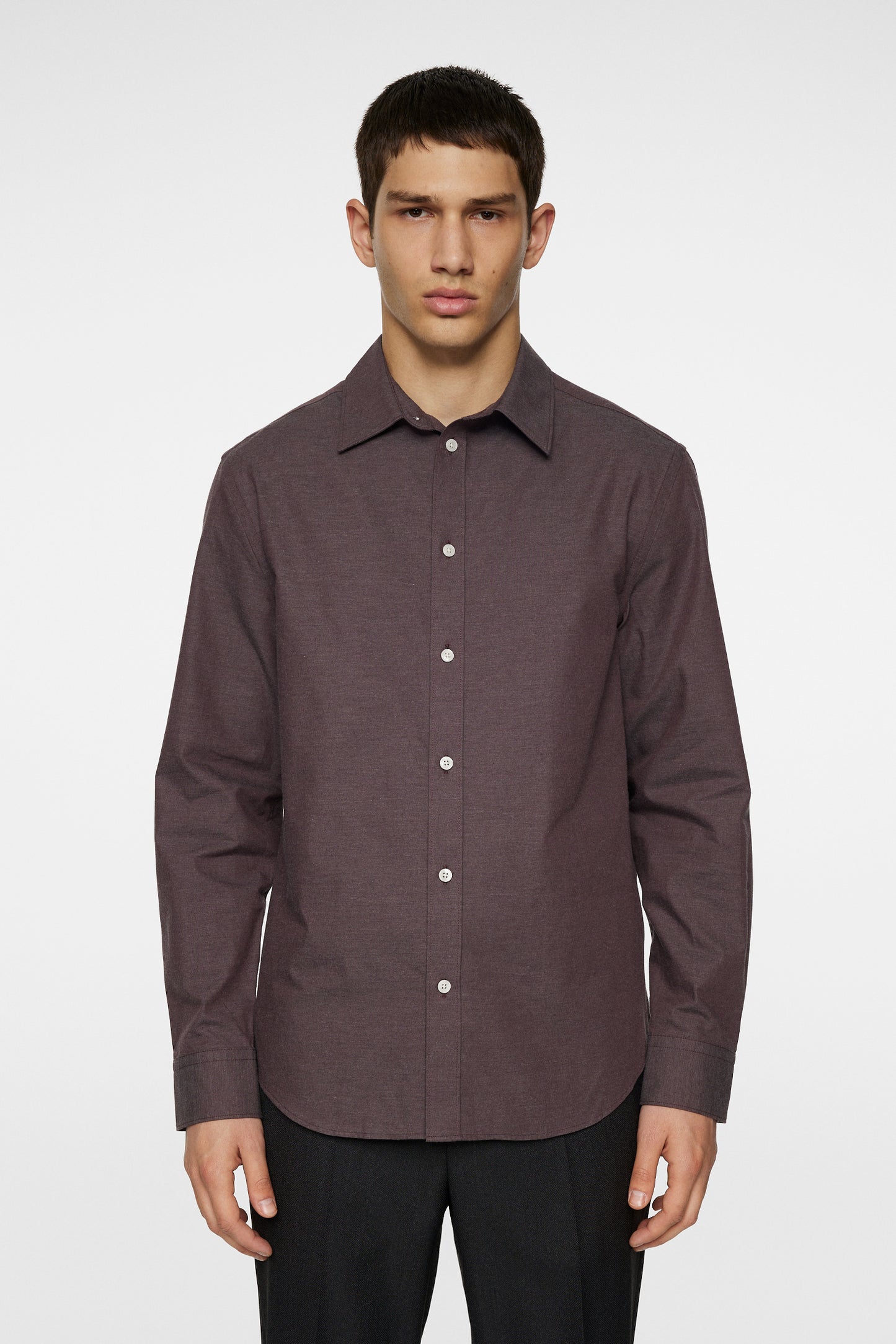 Slim Light Flannel Shirt in Huckleberry by J.Lindeberg