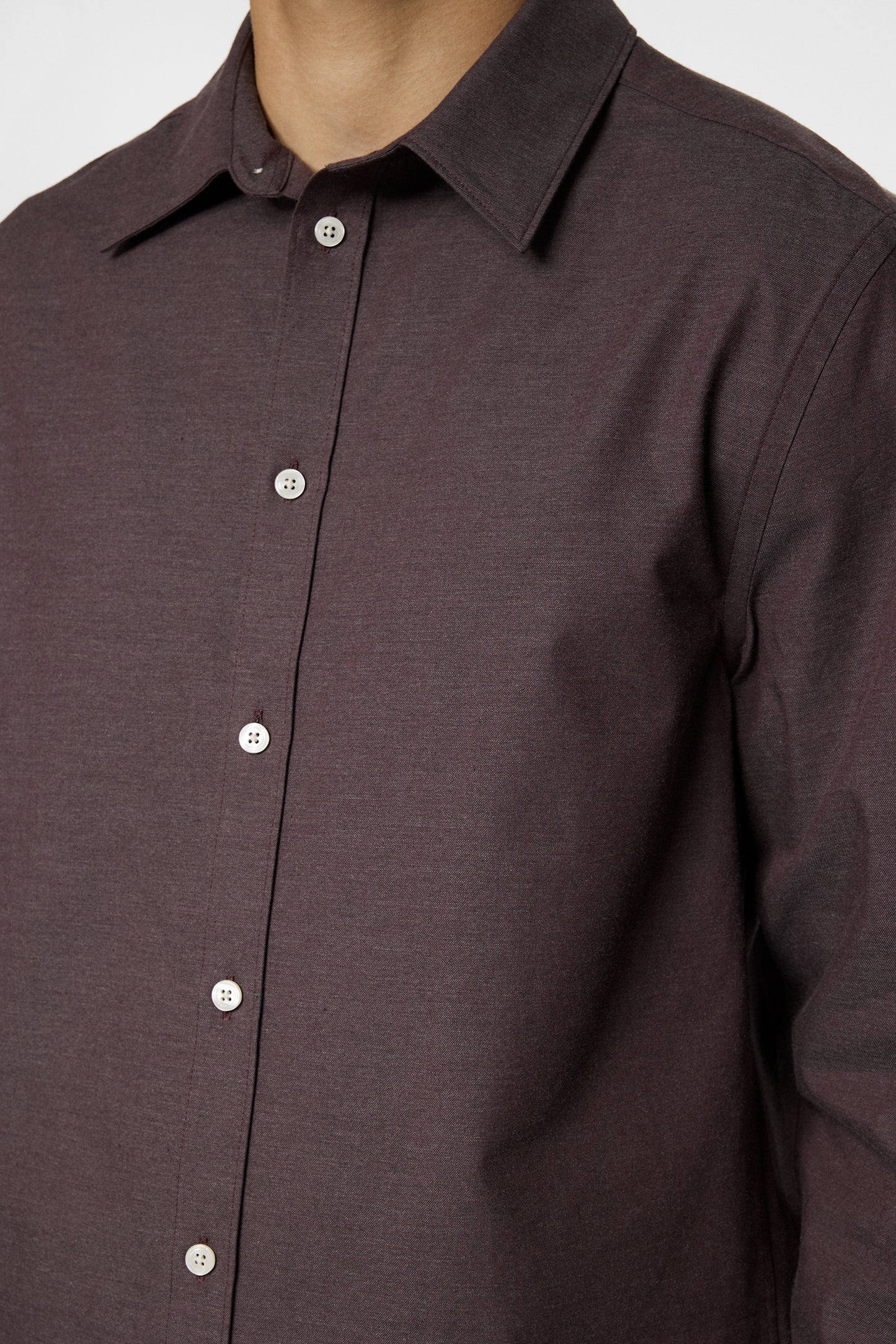Slim Light Flannel Shirt in Huckleberry by J.Lindeberg