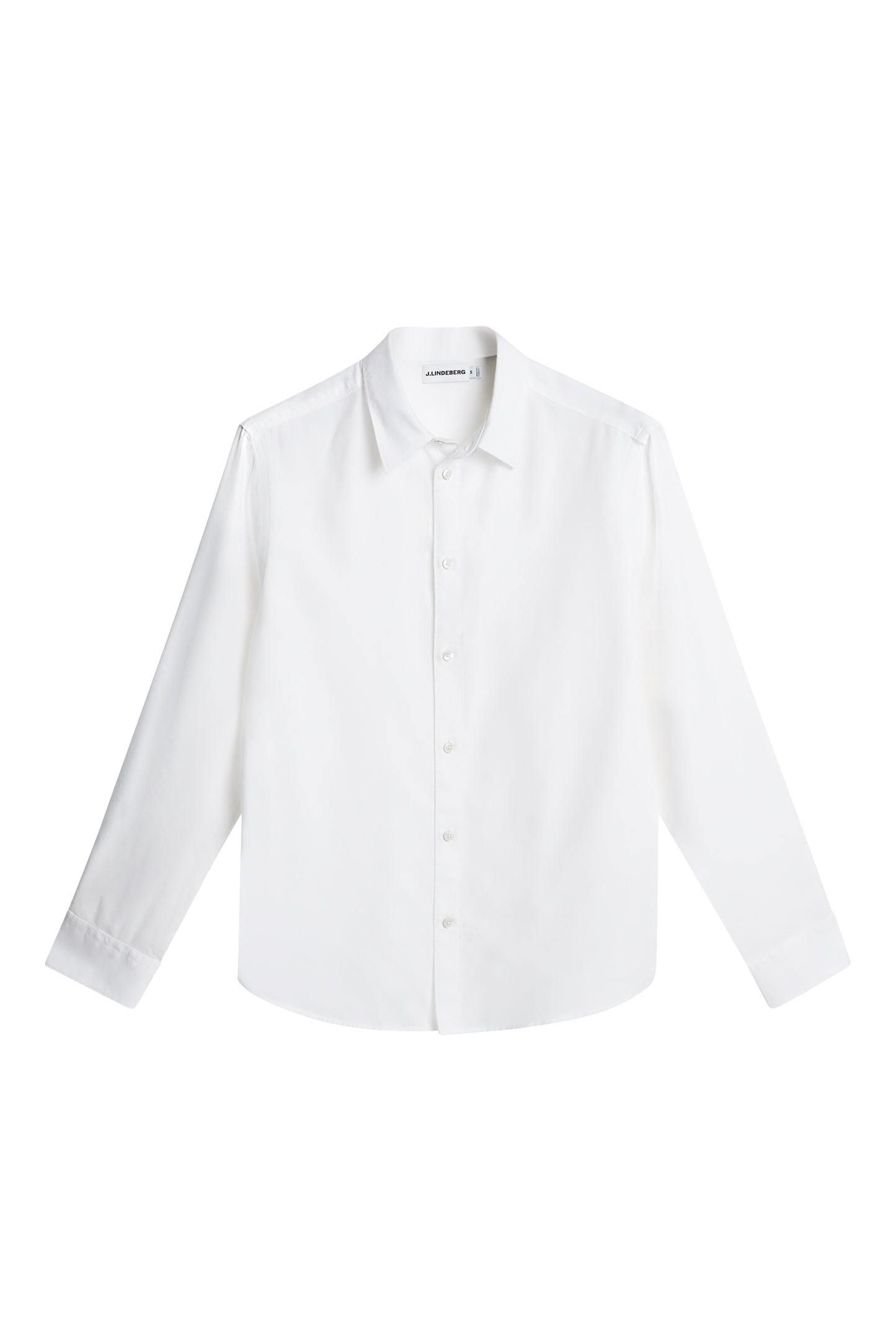 Slim LS Cotton Tencel Shirt in White by J.Lindeberg