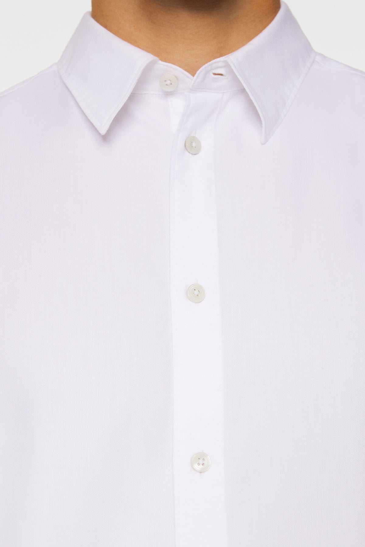 Slim LS Cotton Tencel Shirt in White by J.Lindeberg