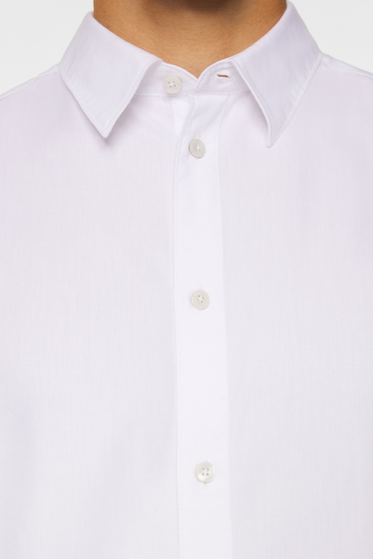 Slim LS Cotton Tencel Shirt in White by J.Lindeberg