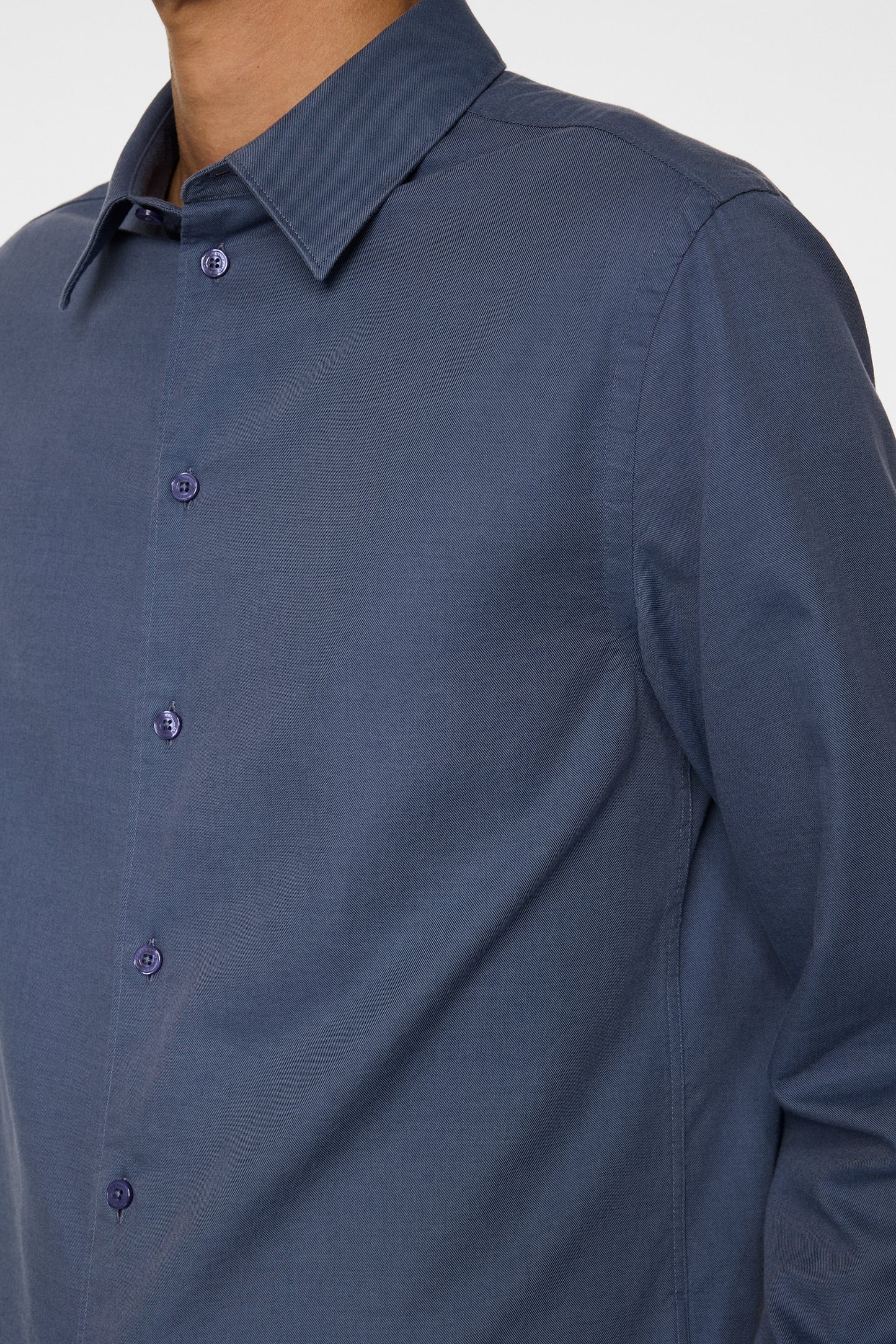 Slim LS Cotton Tencel Shirt in Vintage Indigo by J.Lindeberg