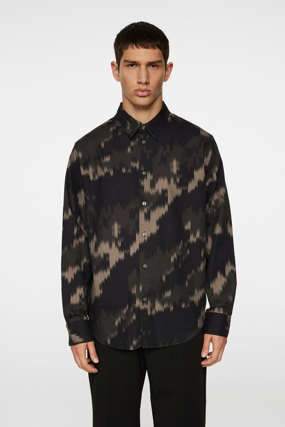 Reg LS Tencel Print Shirt / Warp Forest L