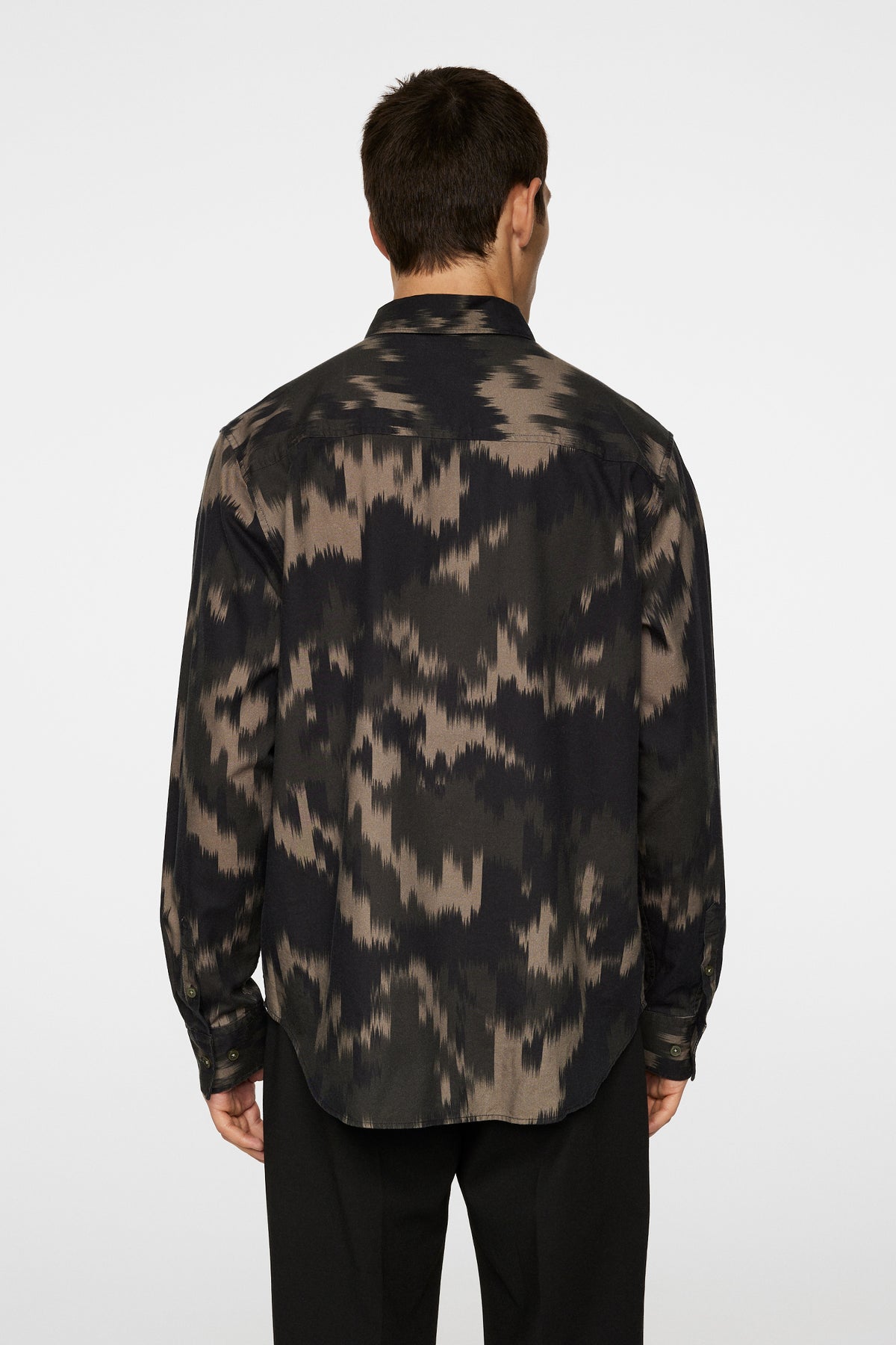 Reg LS Tencel Print Shirt in Warp Forest L by J.Lindeberg