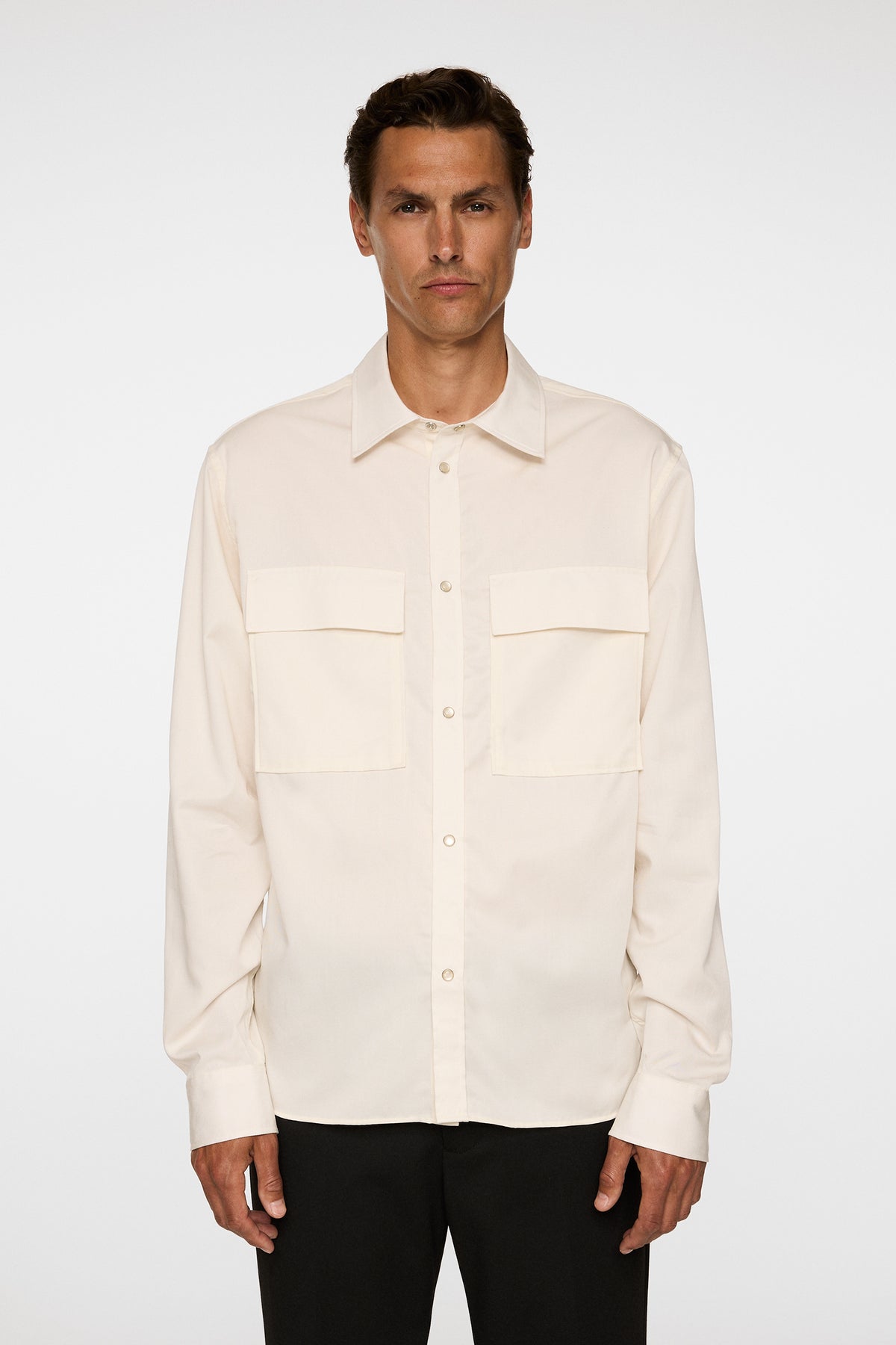 Finnigan Tencel Twill Shirt in Cloud White by J.Lindeberg