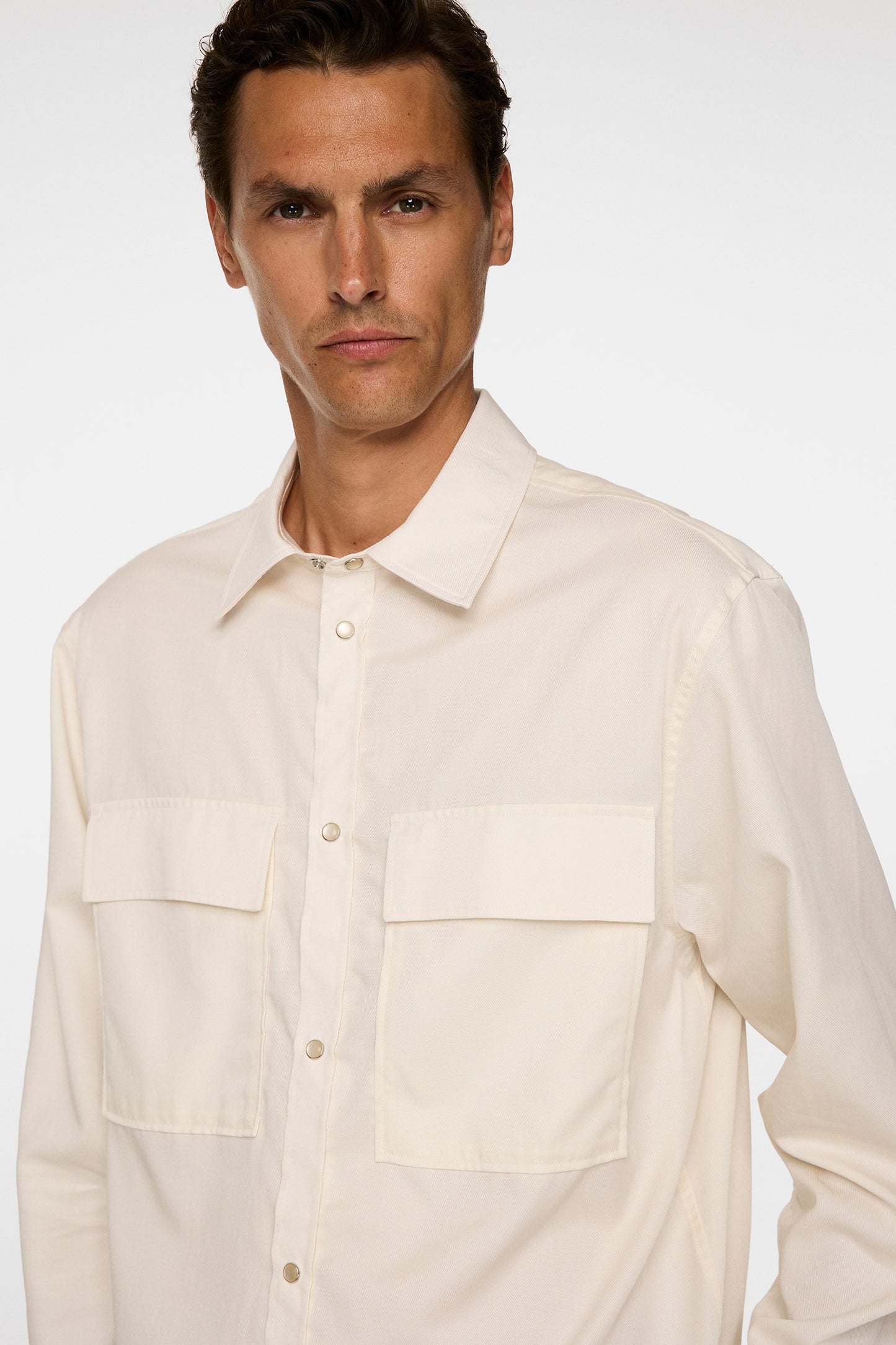 Finnigan Tencel Twill Shirt in Cloud White by J.Lindeberg