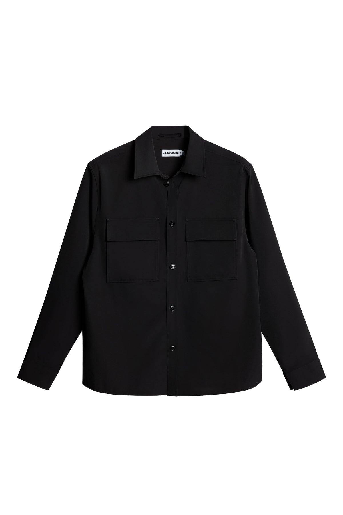 Finnigan Tech Drape Shirt in Black by J.Lindeberg