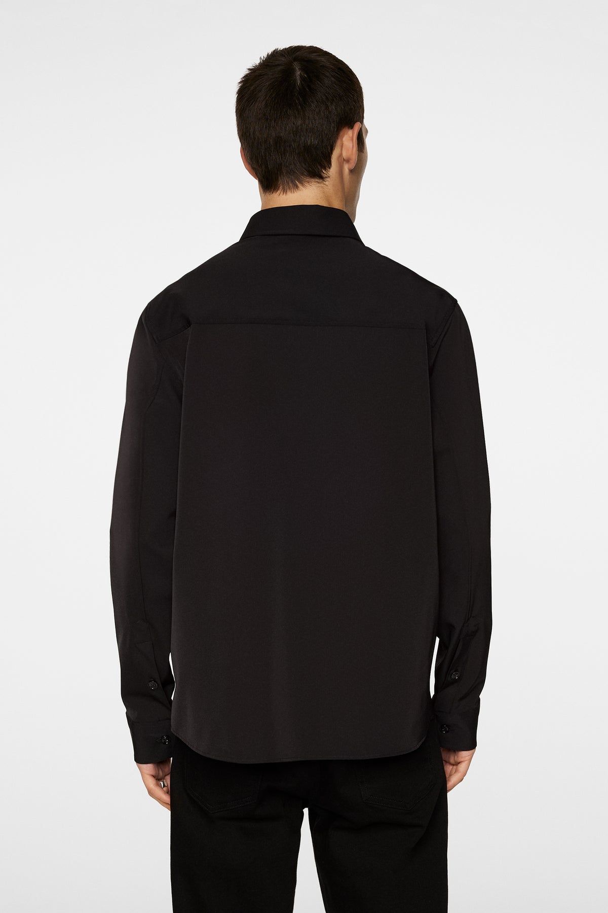 Finnigan Tech Drape Shirt in Black by J.Lindeberg