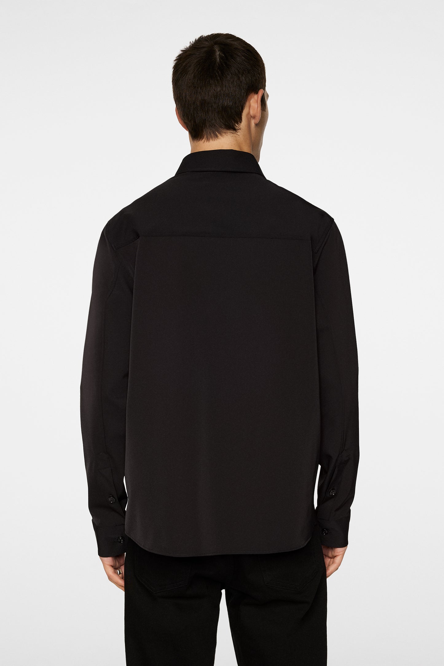 Finnigan Tech Drape Shirt in Black by J.Lindeberg