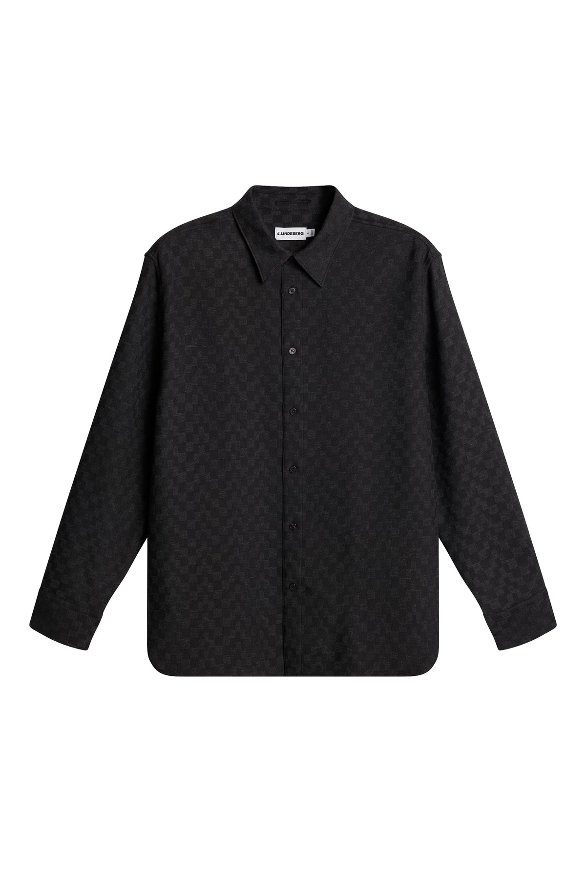Reg LS Jacquard Shirt in Asphalt by J.Lindeberg