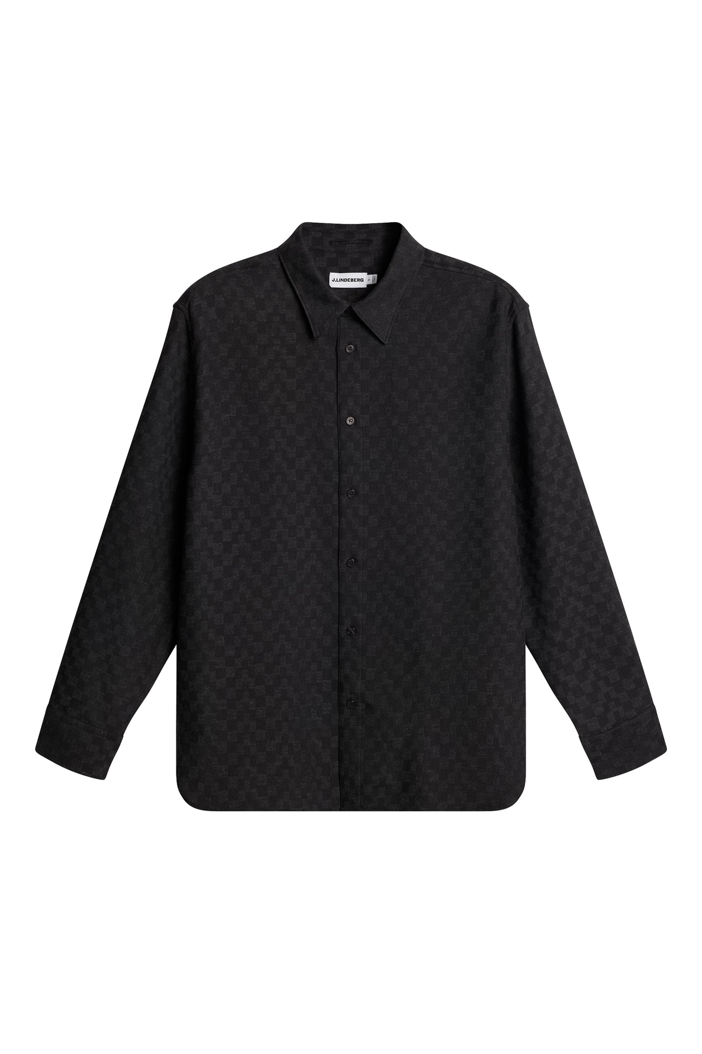 Reg LS Jacquard Shirt in Asphalt by J.Lindeberg