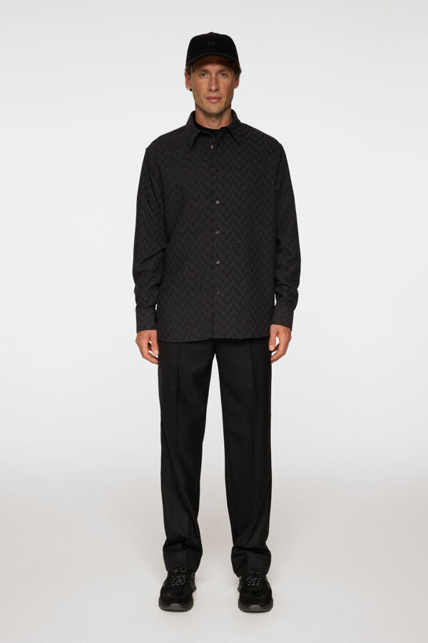 Reg LS Jacquard Shirt / Asphalt