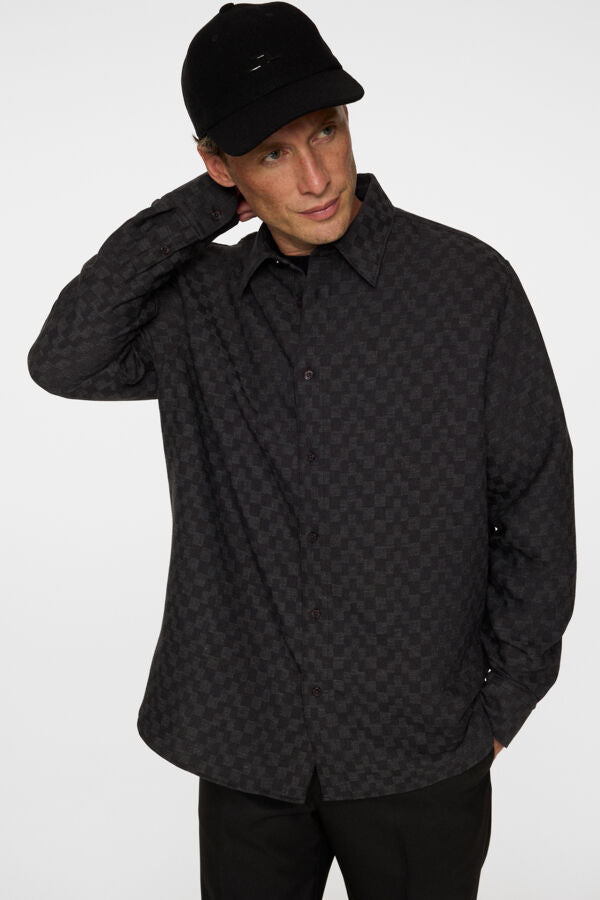 Reg LS Jacquard Shirt / Asphalt