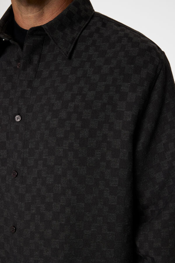 Reg LS Jacquard Shirt / Asphalt
