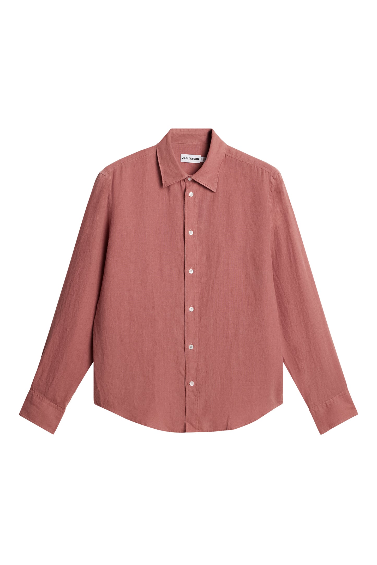 Zachary Clean Linen Shirt in Withered Rose by J.Lindeberg