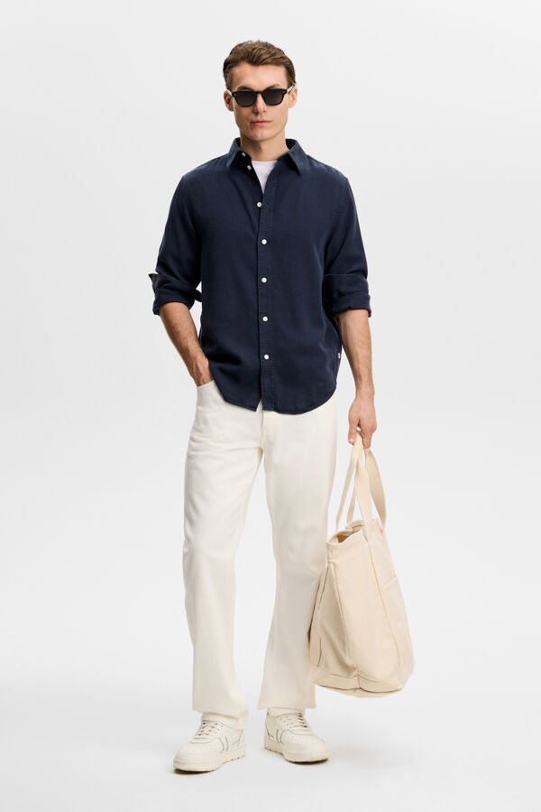 Zachary Gmd Tencel Shirt / JL Navy