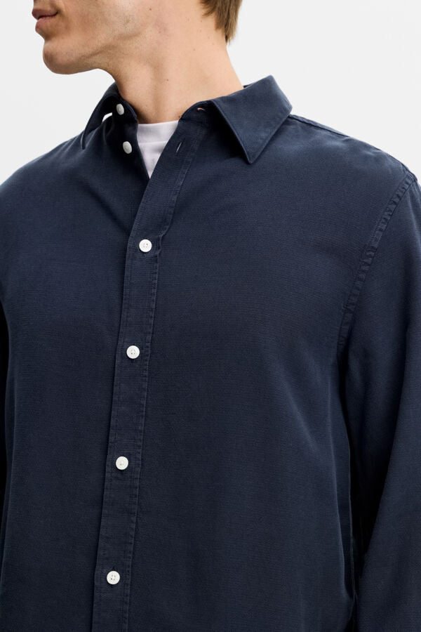 Zachary Gmd Tencel Shirt / JL Navy