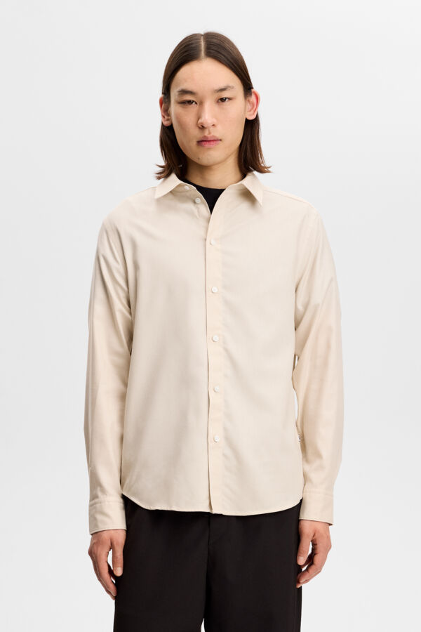 Marlon Cotton Tencel Shirt / Moonbeam
