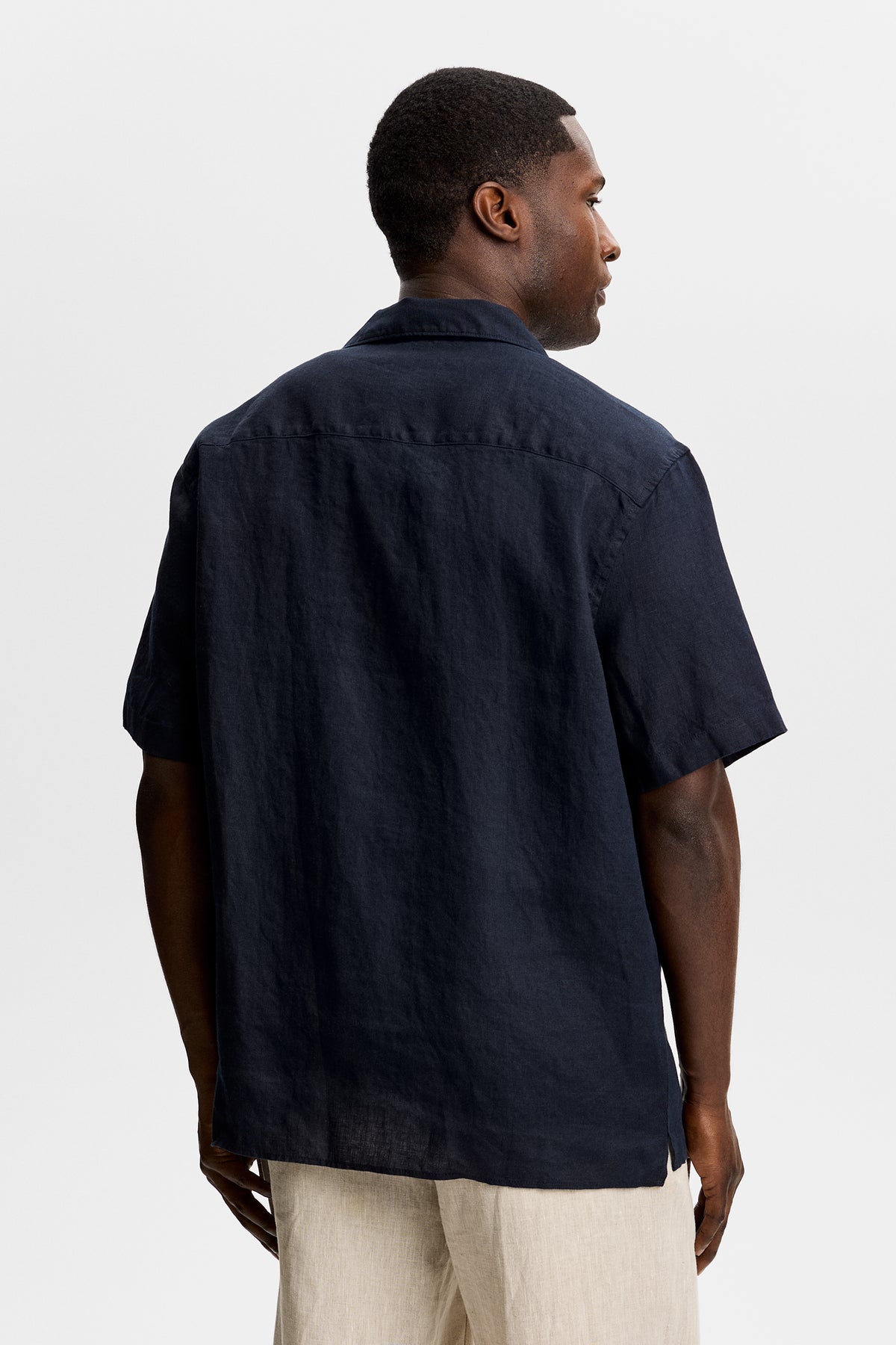 Elio Linen Shirt in JL Navy by J.Lindeberg