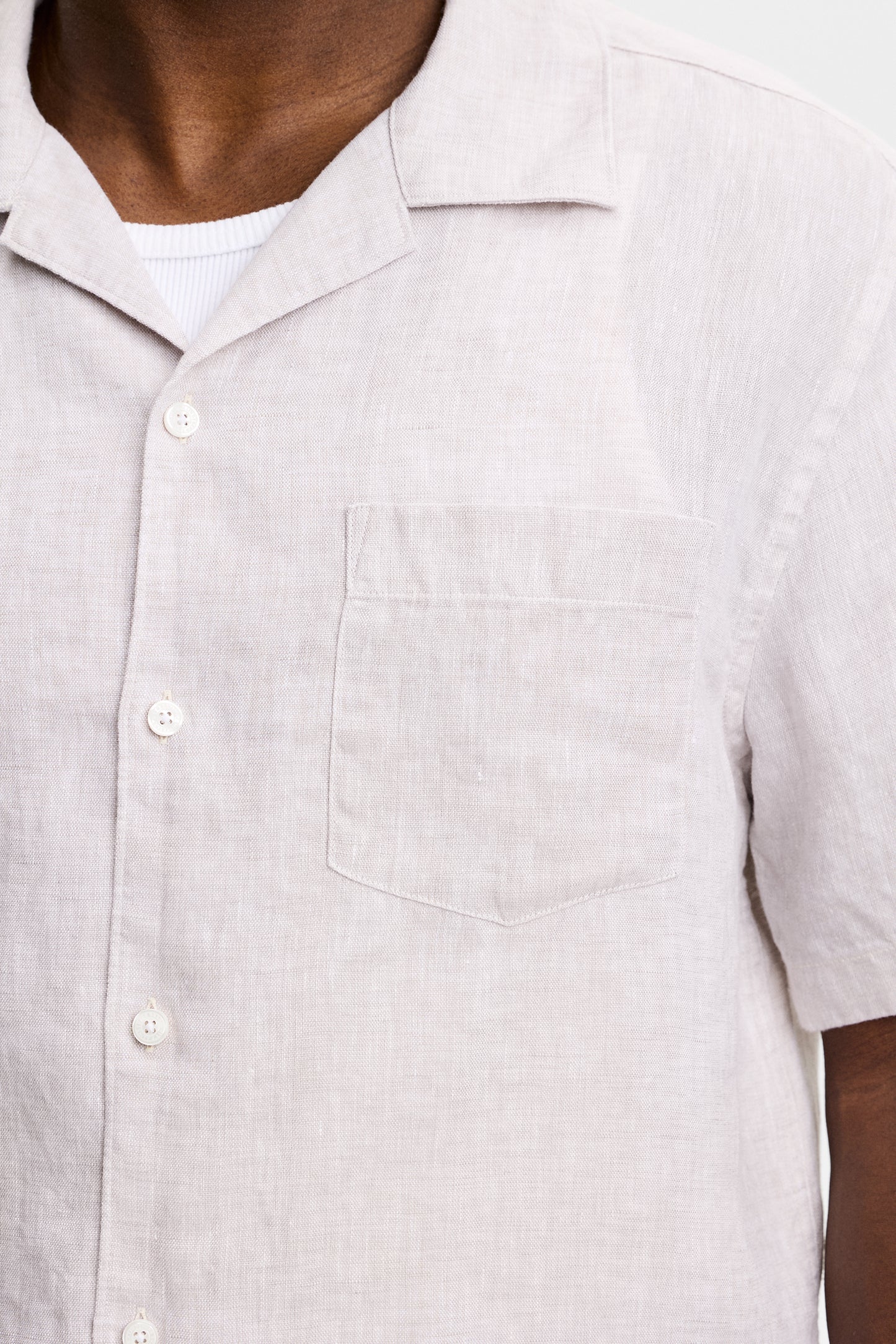 Elio Linen Shirt in Moonbeam by J.Lindeberg