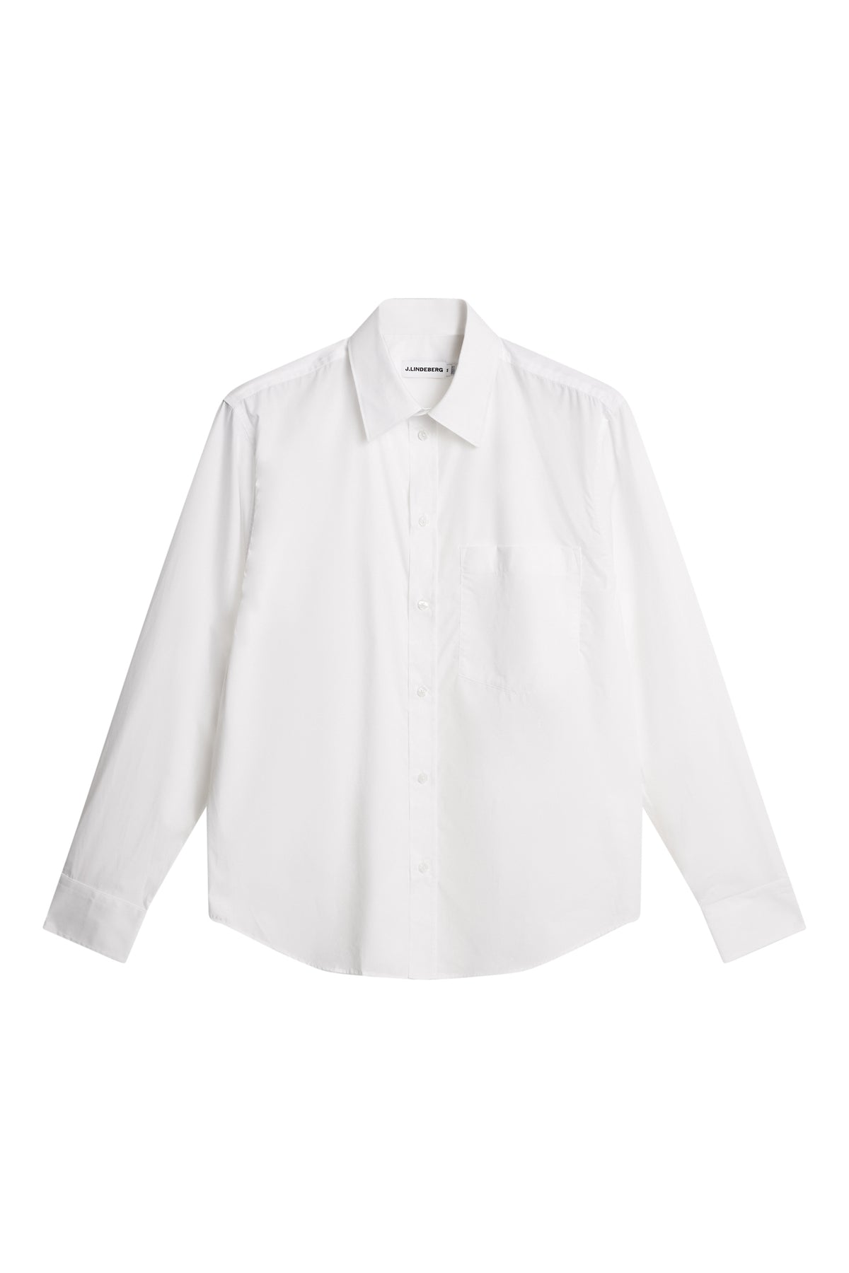Zachary Cotton Solid Shirt in White by J.Lindeberg