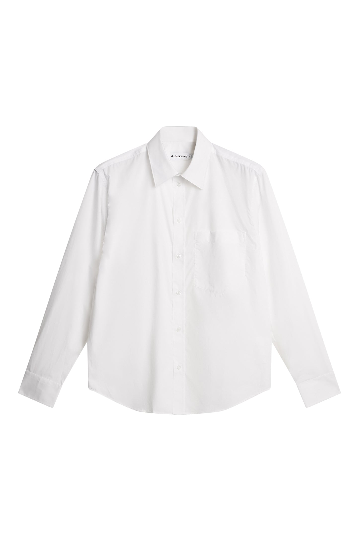 Zachary Cotton Solid Shirt in White by J.Lindeberg